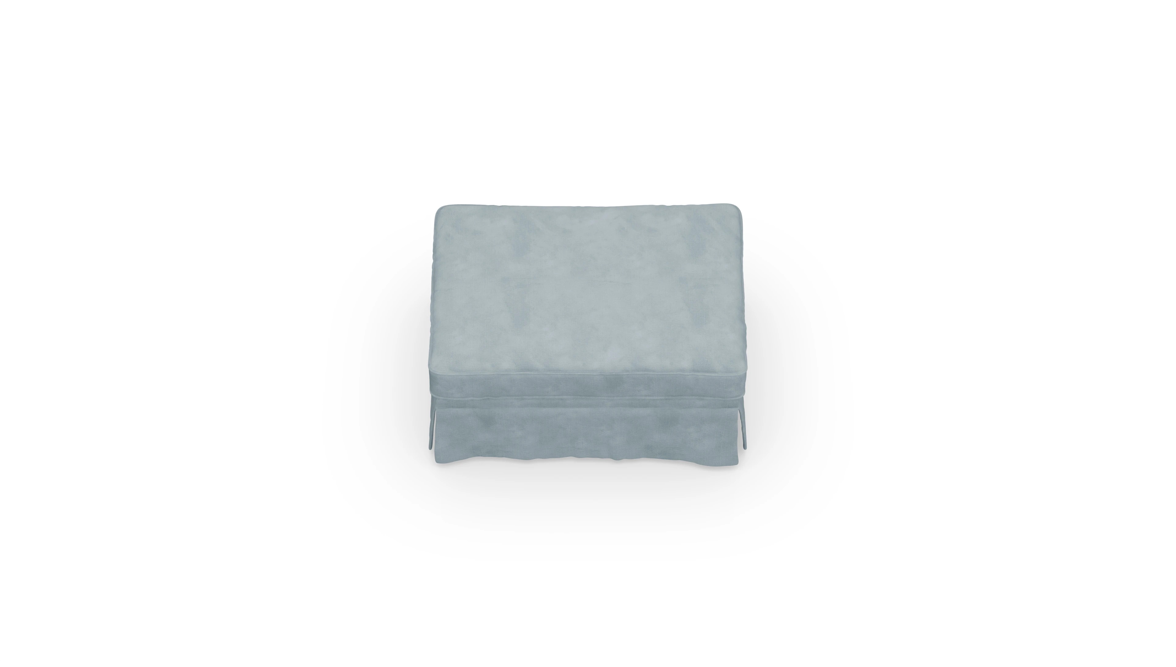 Ansicht des Produktes ParkSlope Hocker in Samt blau