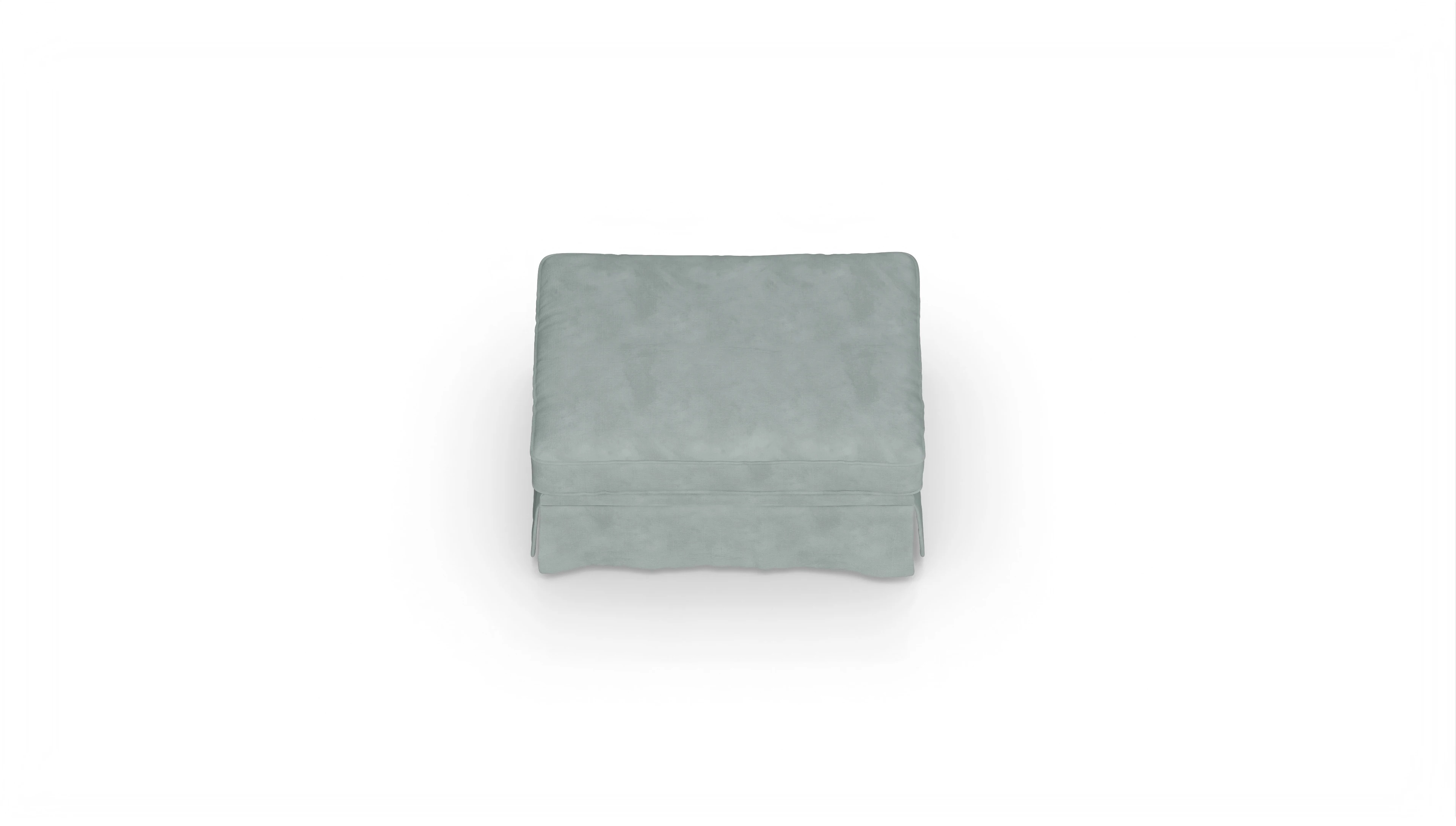 Ansicht des Produktes ParkSlope Hocker in Samt blau