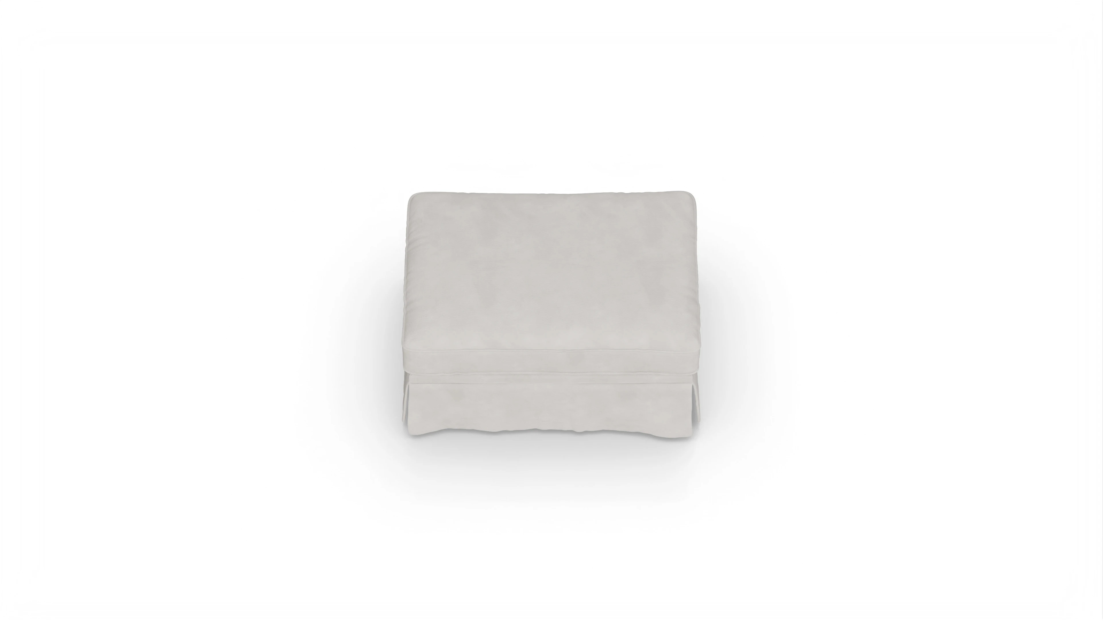 Ansicht des Produktes ParkSlope Hocker in Samt weiß