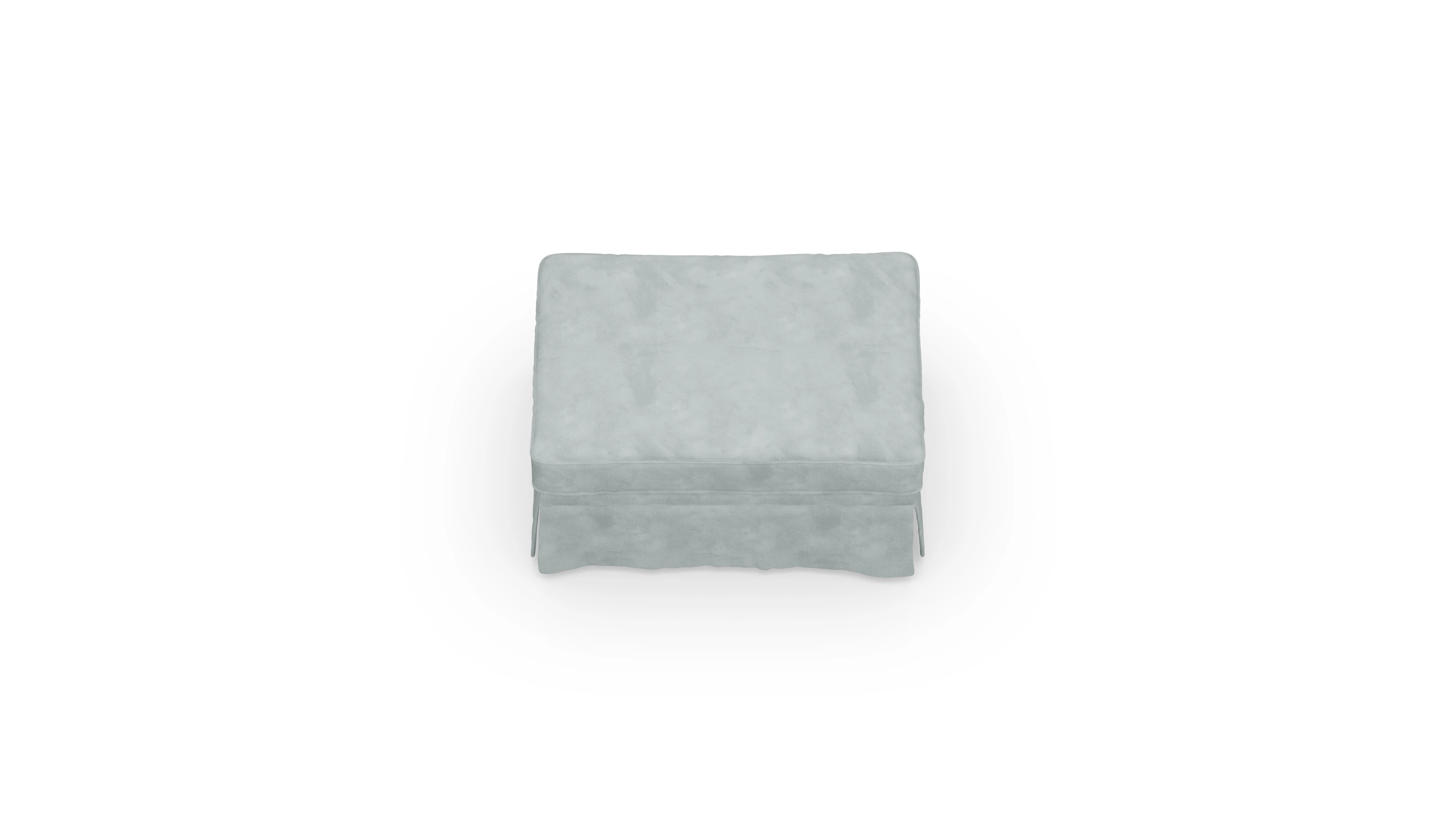 Ansicht des Produktes ParkSlope Hocker in Samt grau