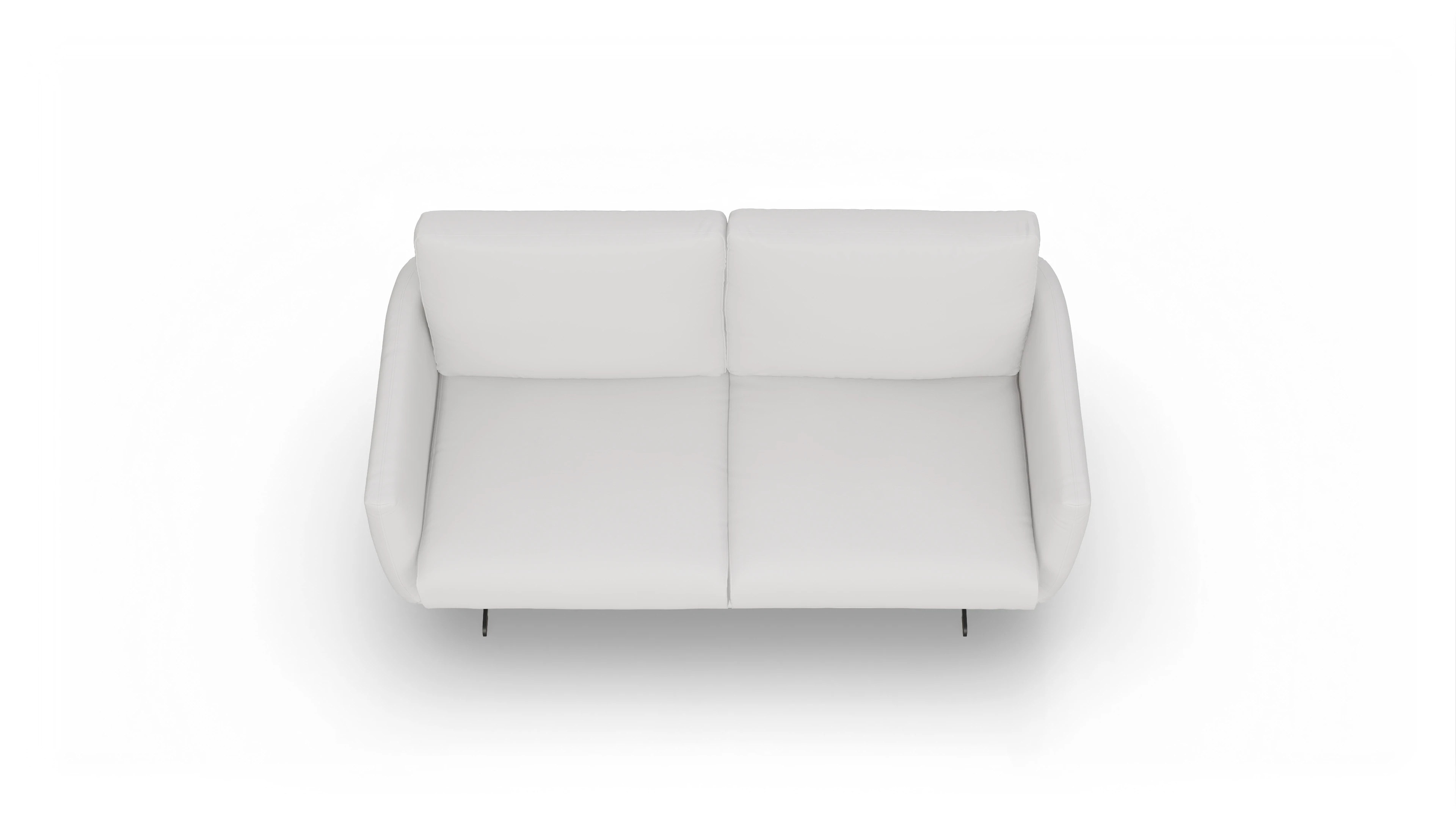 Ansicht des Produktes Boteri 2,5-Sitzer in Leder weiß