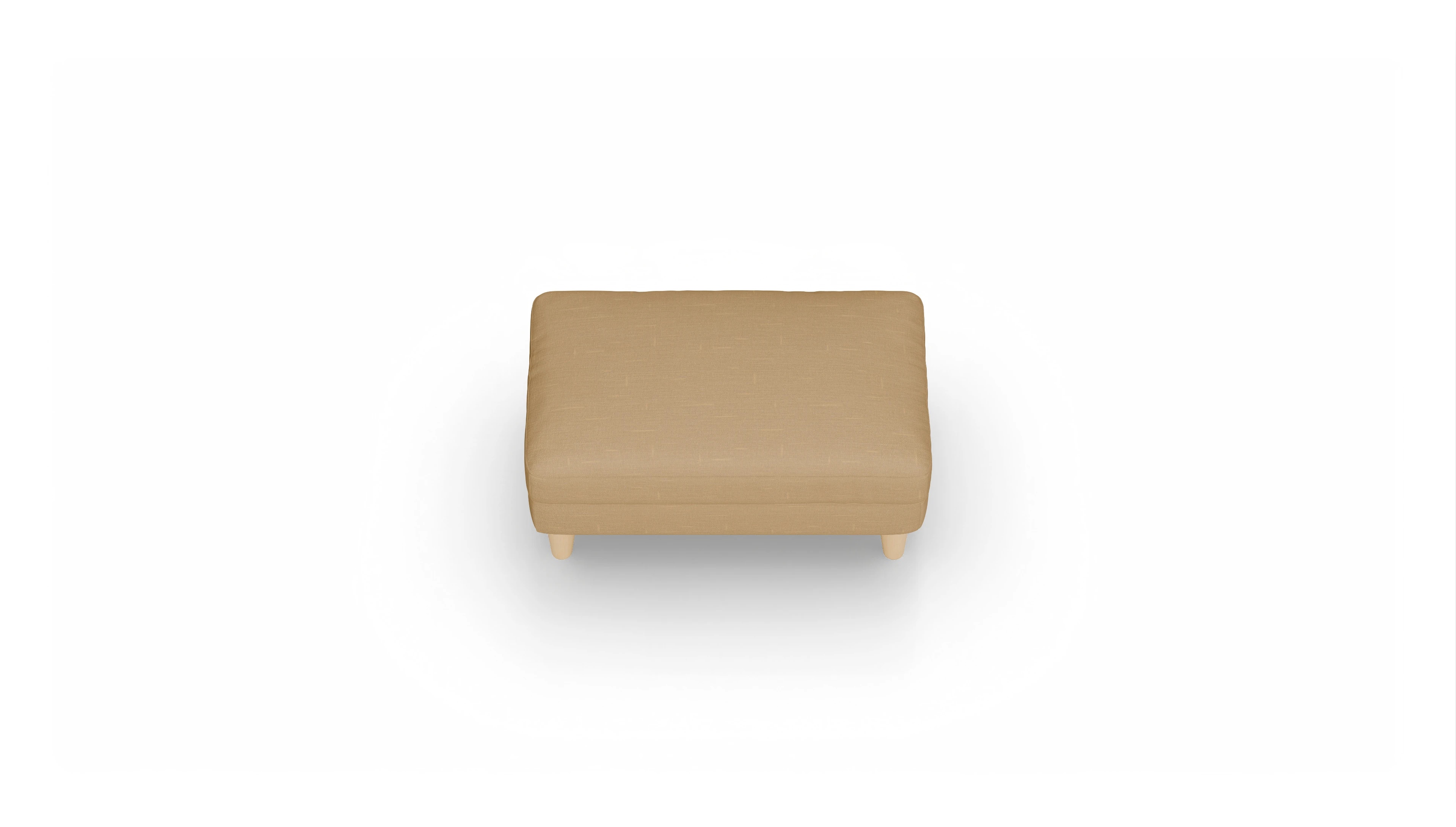 Ansicht des Produktes NewChester.01 Hocker in Stoff gelb