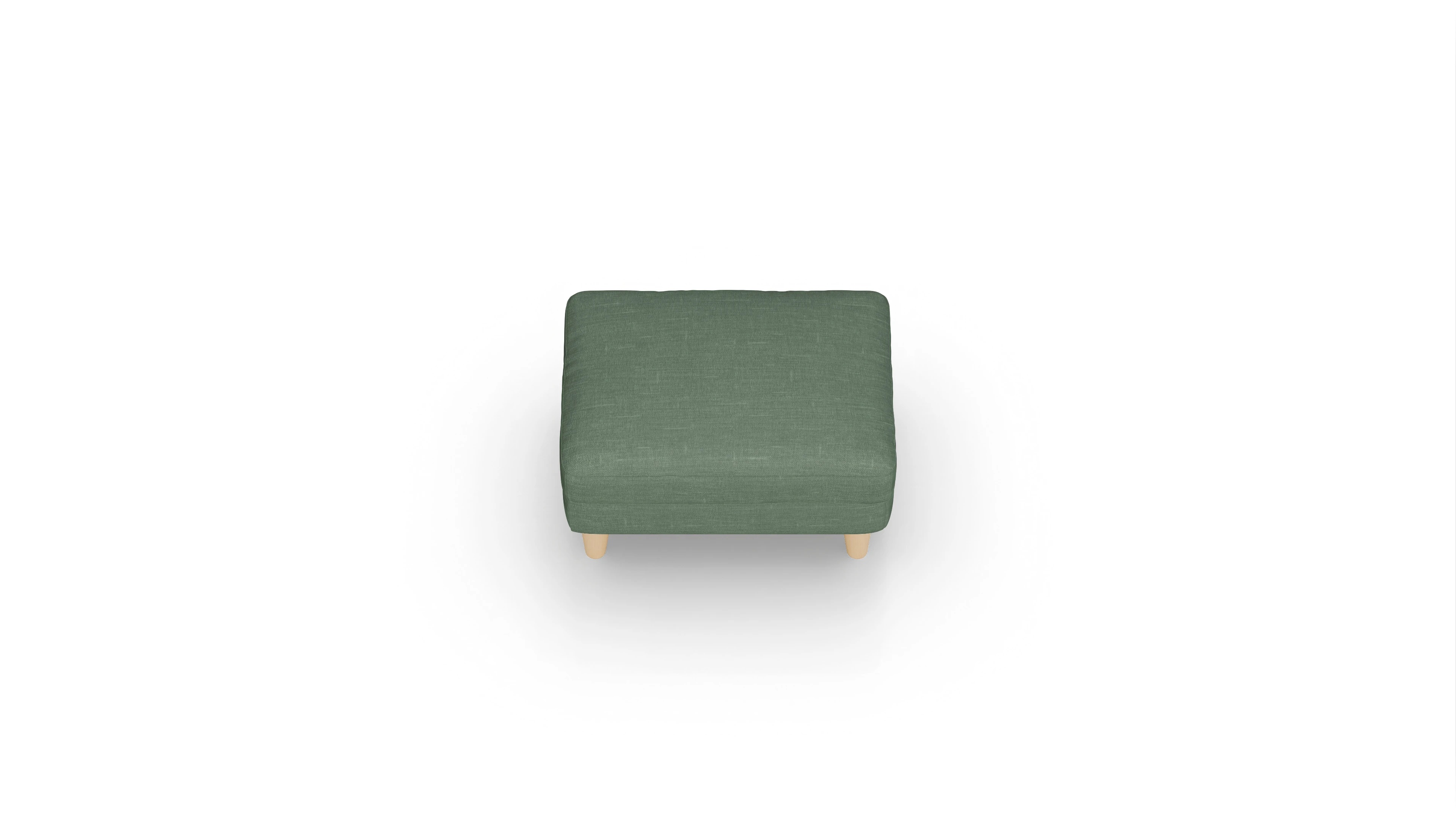 Ansicht des Produktes NewChester.01 Hocker in Stoff grün
