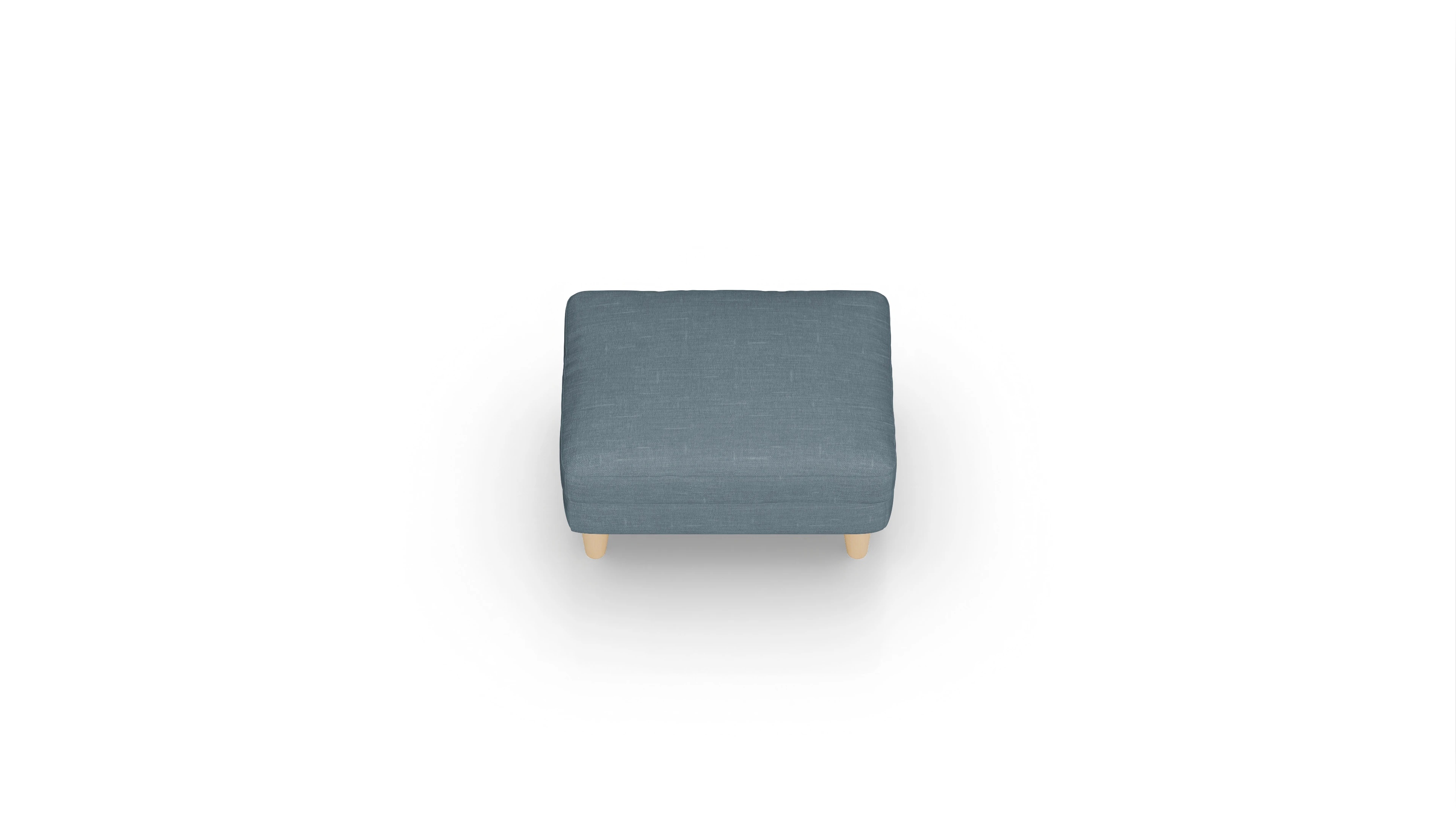 Ansicht des Produktes NewChester.01 Hocker in Stoff blau