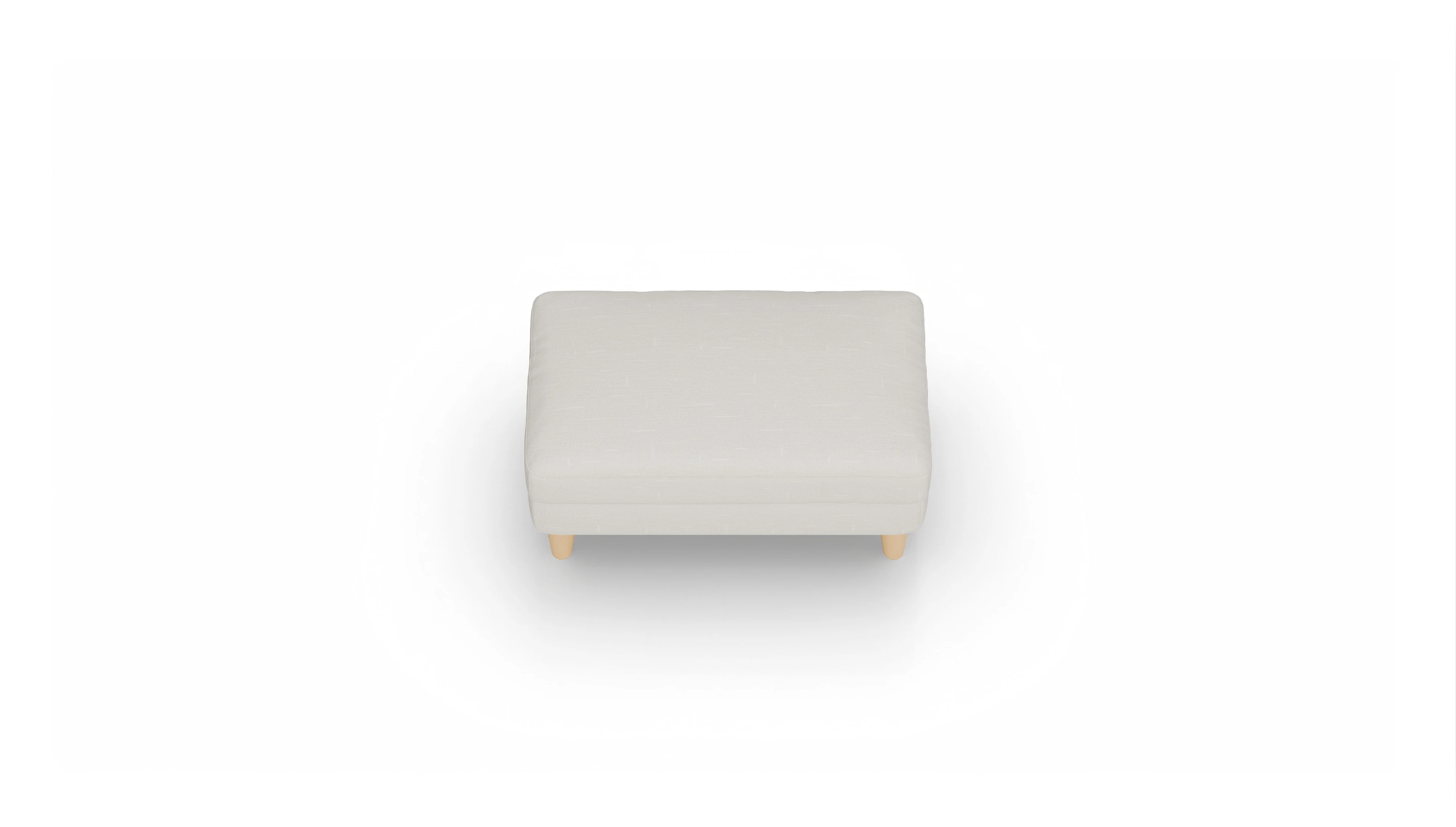 Ansicht des Produktes NewChester.01 Hocker in Stoff weiß