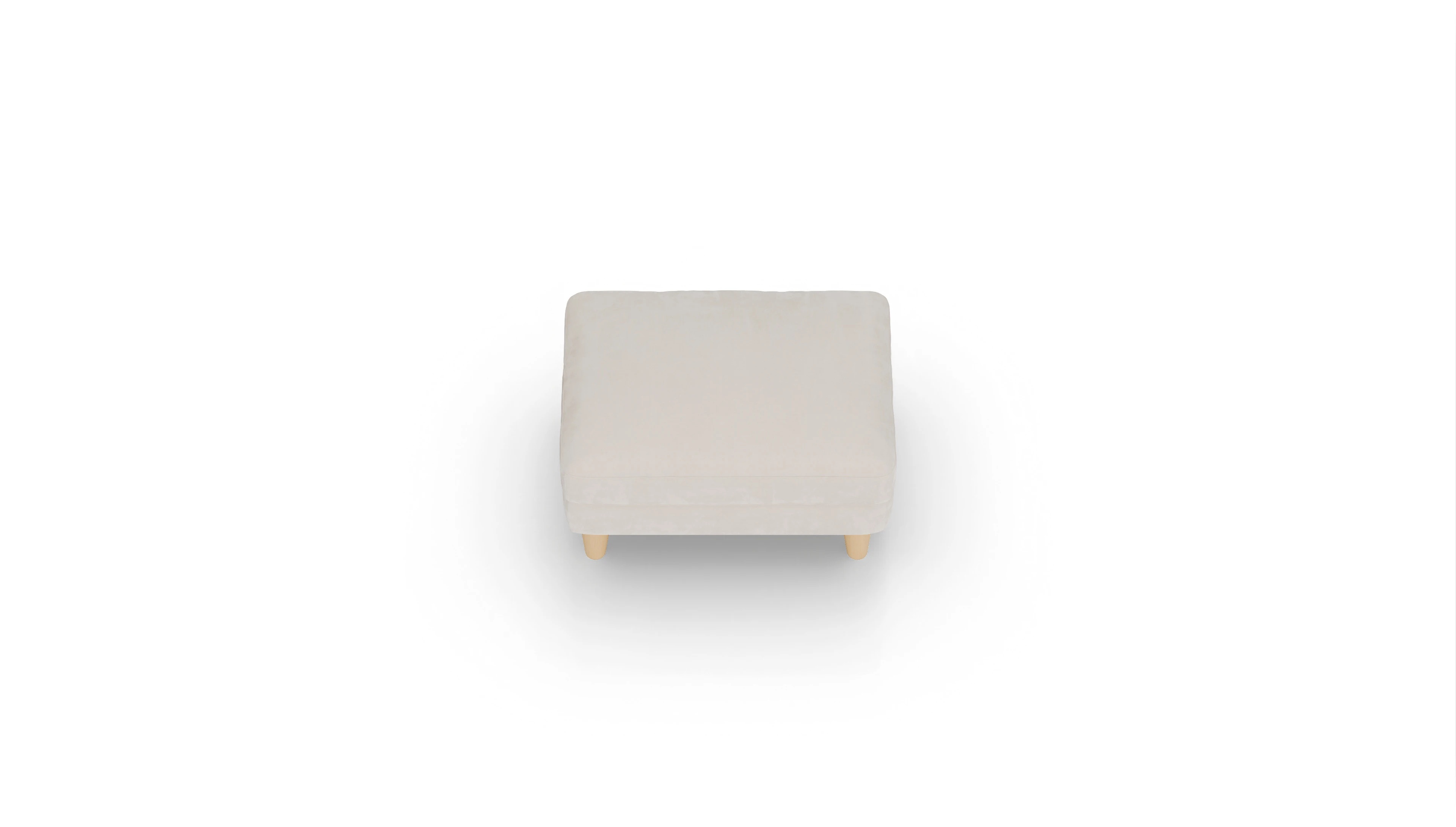 Stoffhocker NewChester.01 Ansicht des Produktes NewChester.01 Hocker in Samt weiß