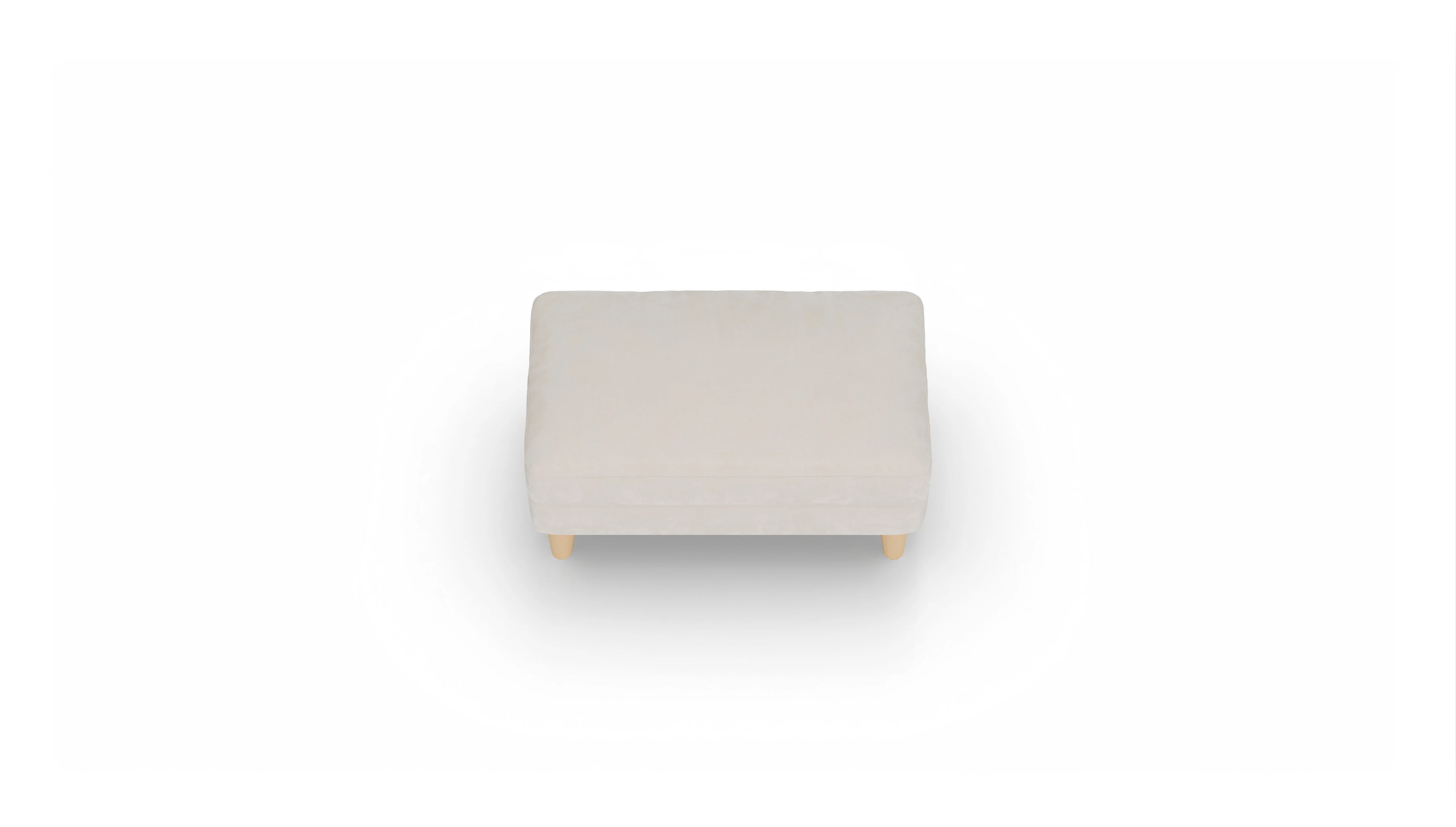 Ansicht des Produktes NewChester.01 Hocker in Samt weiß