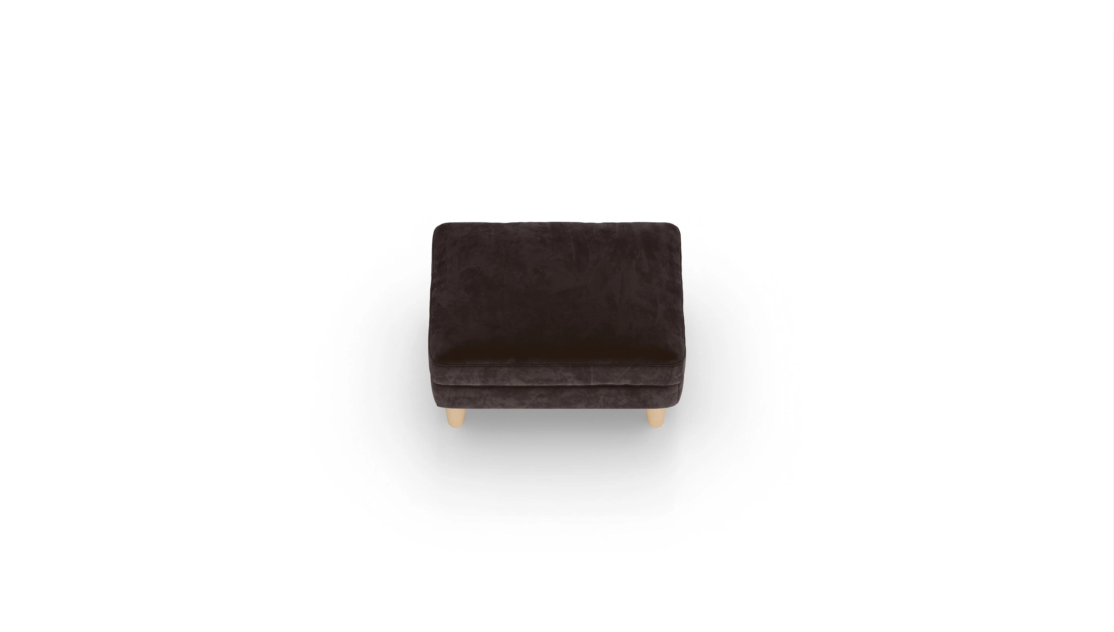 Ansicht des Produktes NewChester.01 Hocker in Samt braun