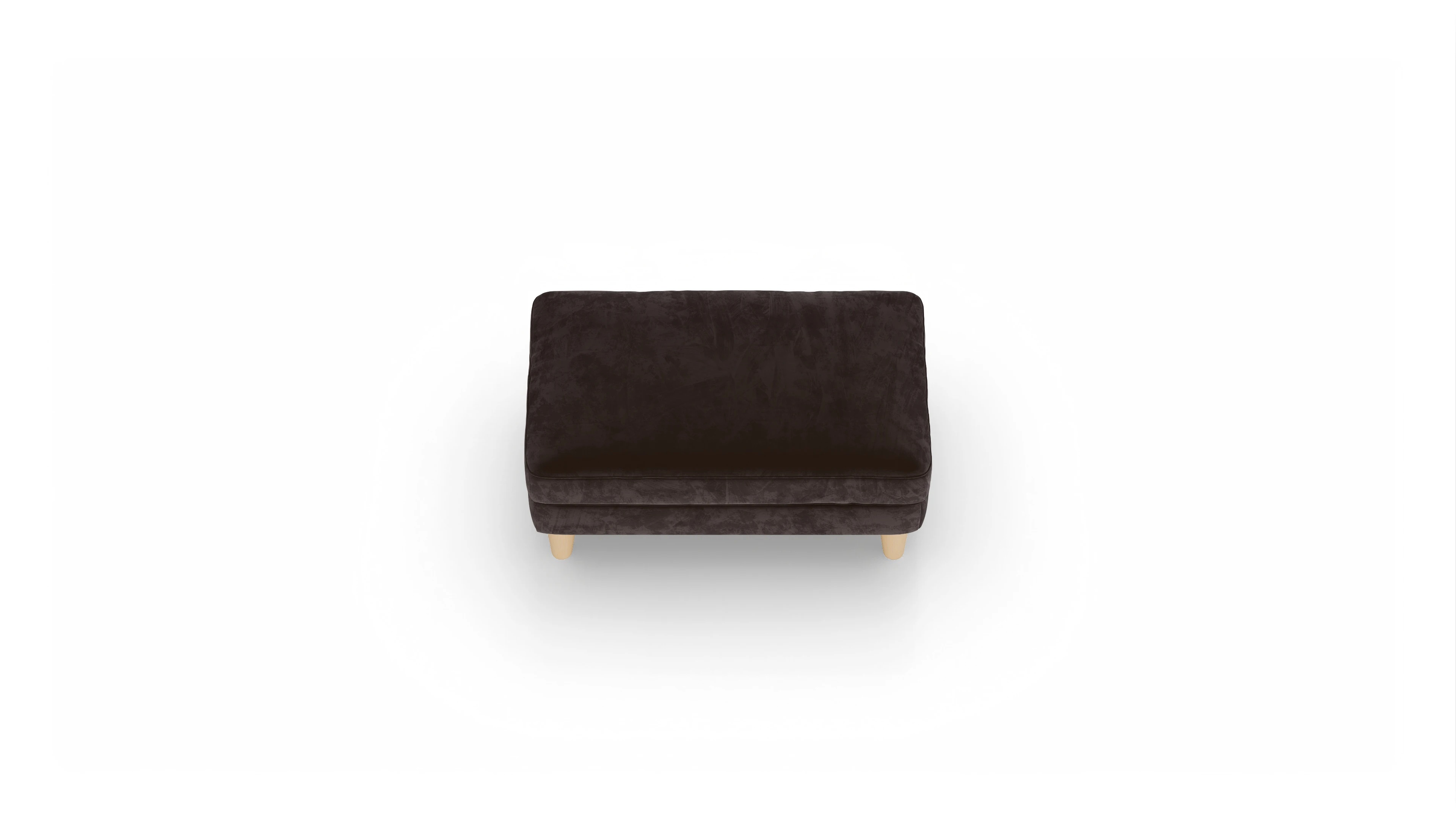 Ansicht des Produktes NewChester.01 Hocker in Samt braun