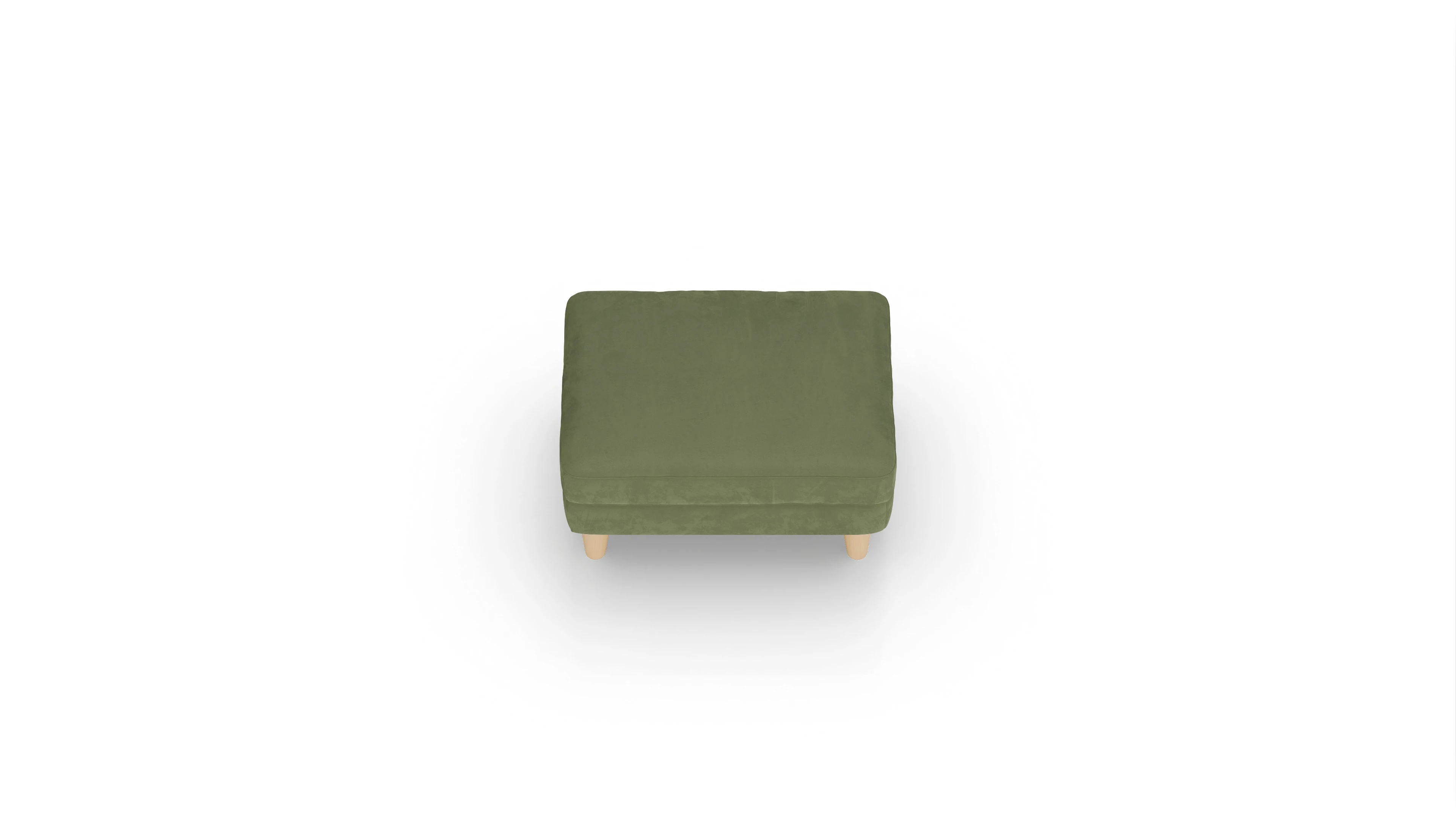 Ansicht des Produktes NewChester.01 Hocker in Samt grün
