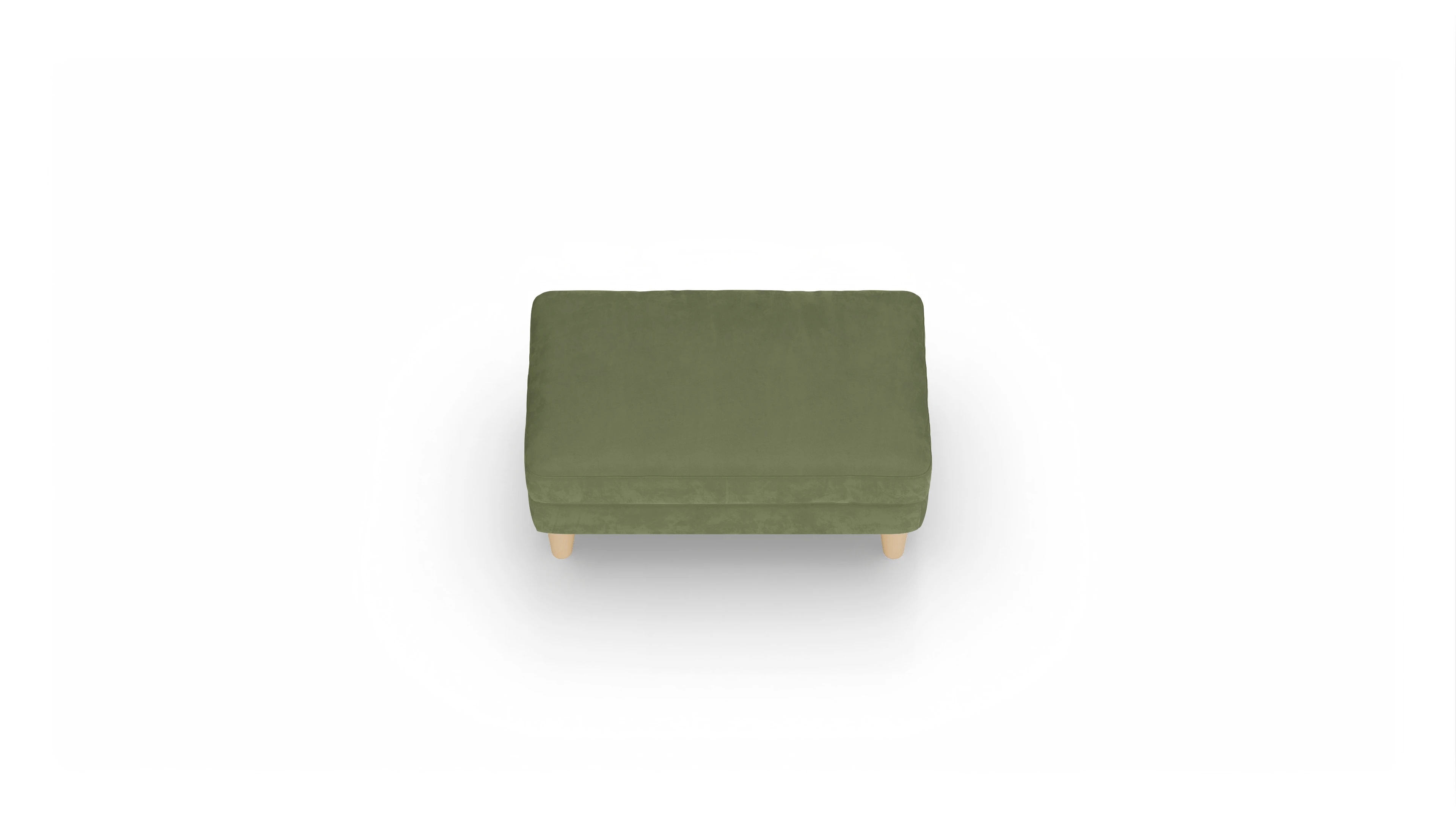 Ansicht des Produktes NewChester.01 Hocker in Samt grün