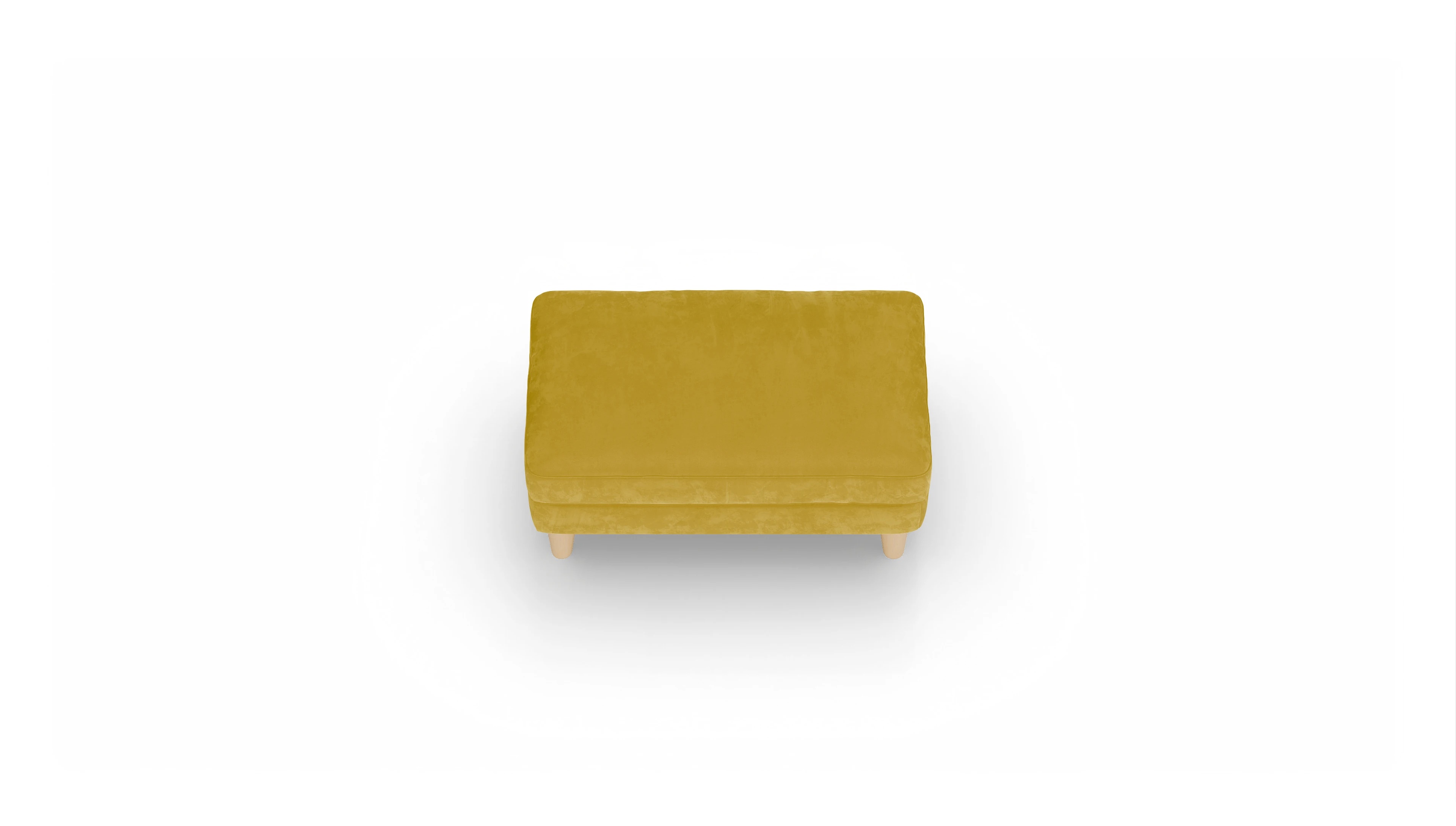 Ansicht des Produktes NewChester.01 Hocker in Samt gelb