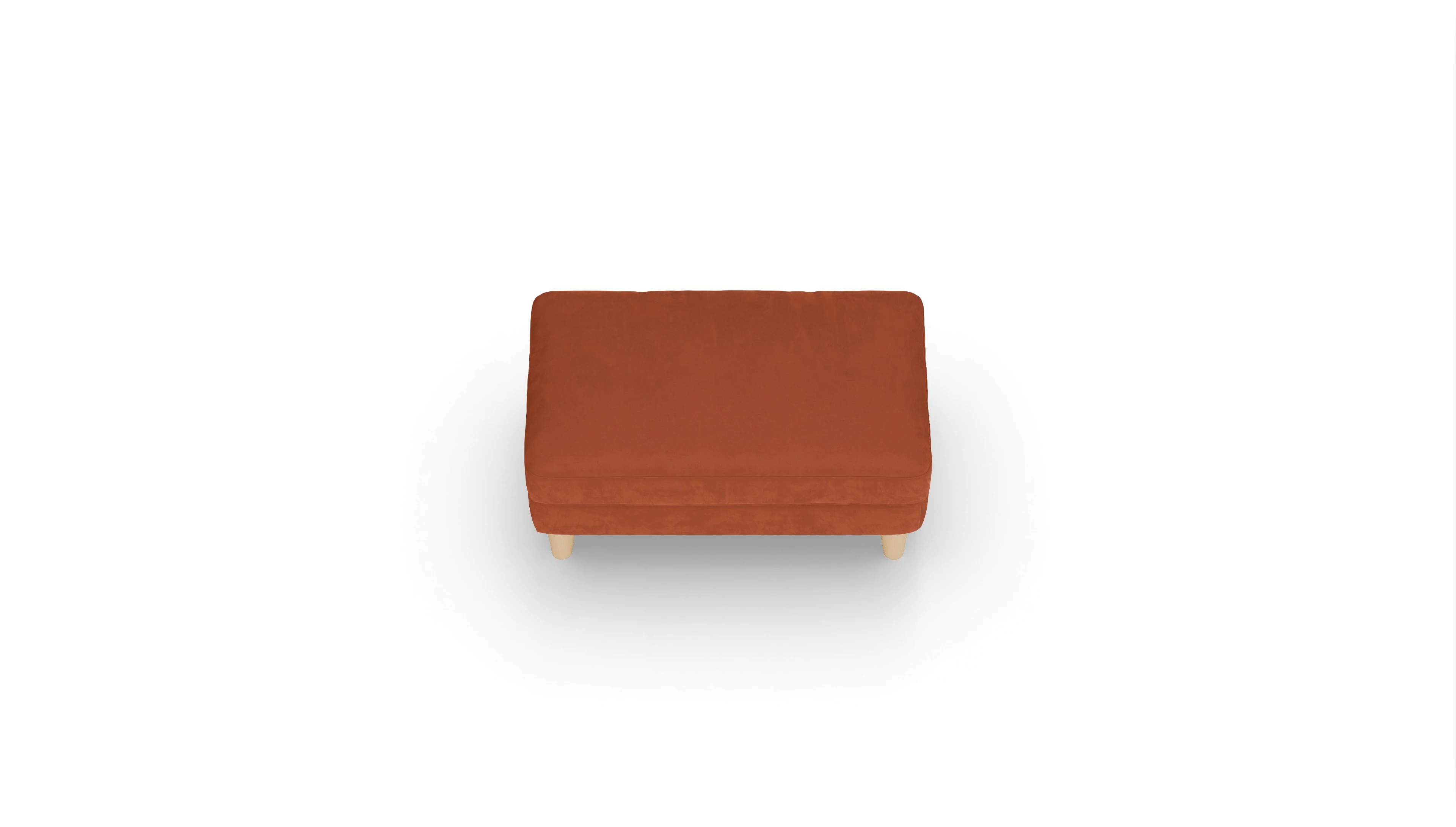 Ansicht des Produktes NewChester.01 Hocker in Samt orange
