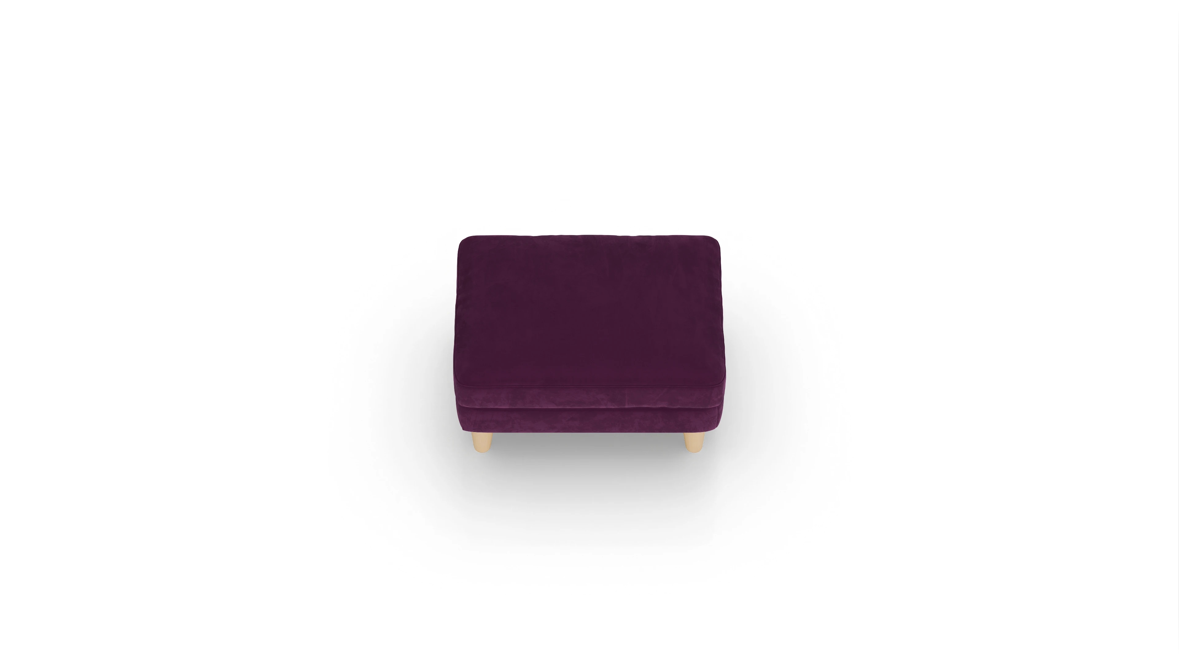 Ansicht des Produktes NewChester.01 Hocker in Samt rot
