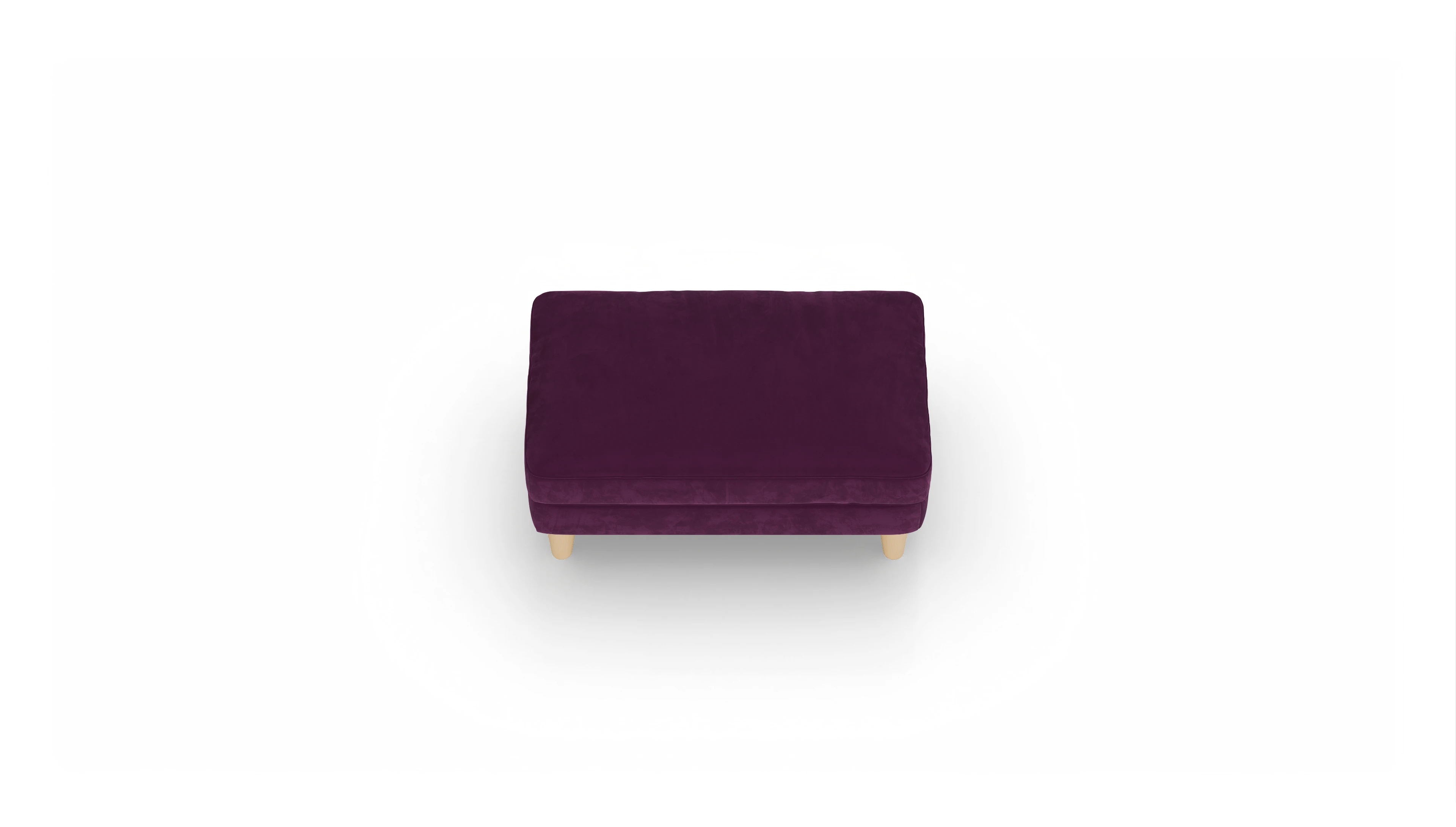 Ansicht des Produktes NewChester.01 Hocker in Samt rot