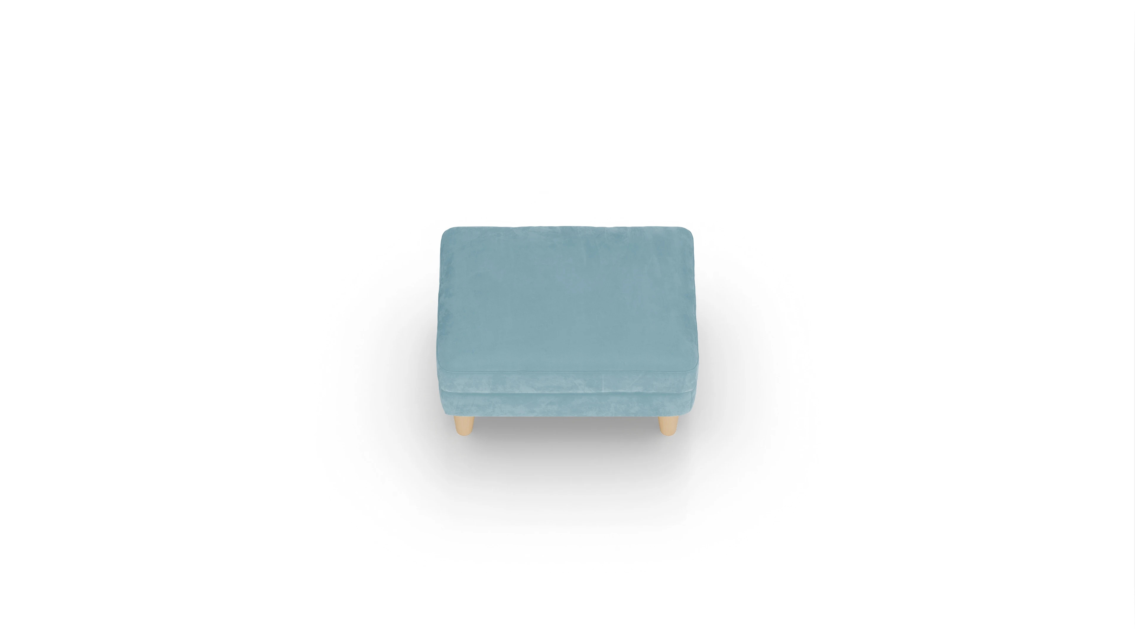 Stoffhocker NewChester.01 Ansicht des Produktes NewChester.01 Hocker in Samt blau