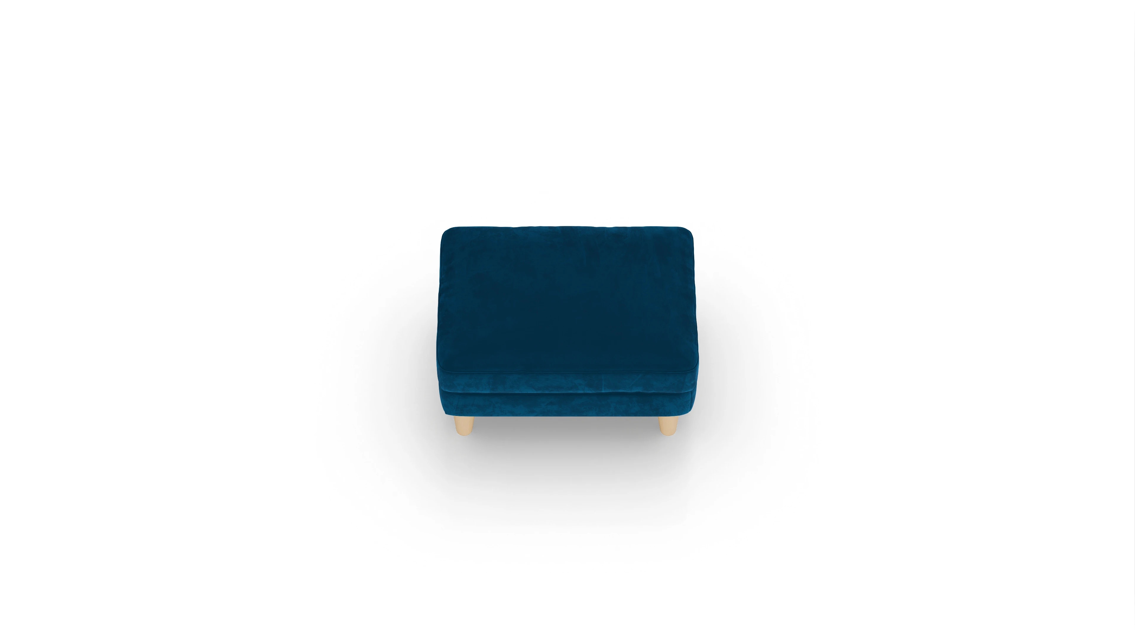 Ansicht des Produktes NewChester.01 Hocker in Samt blau