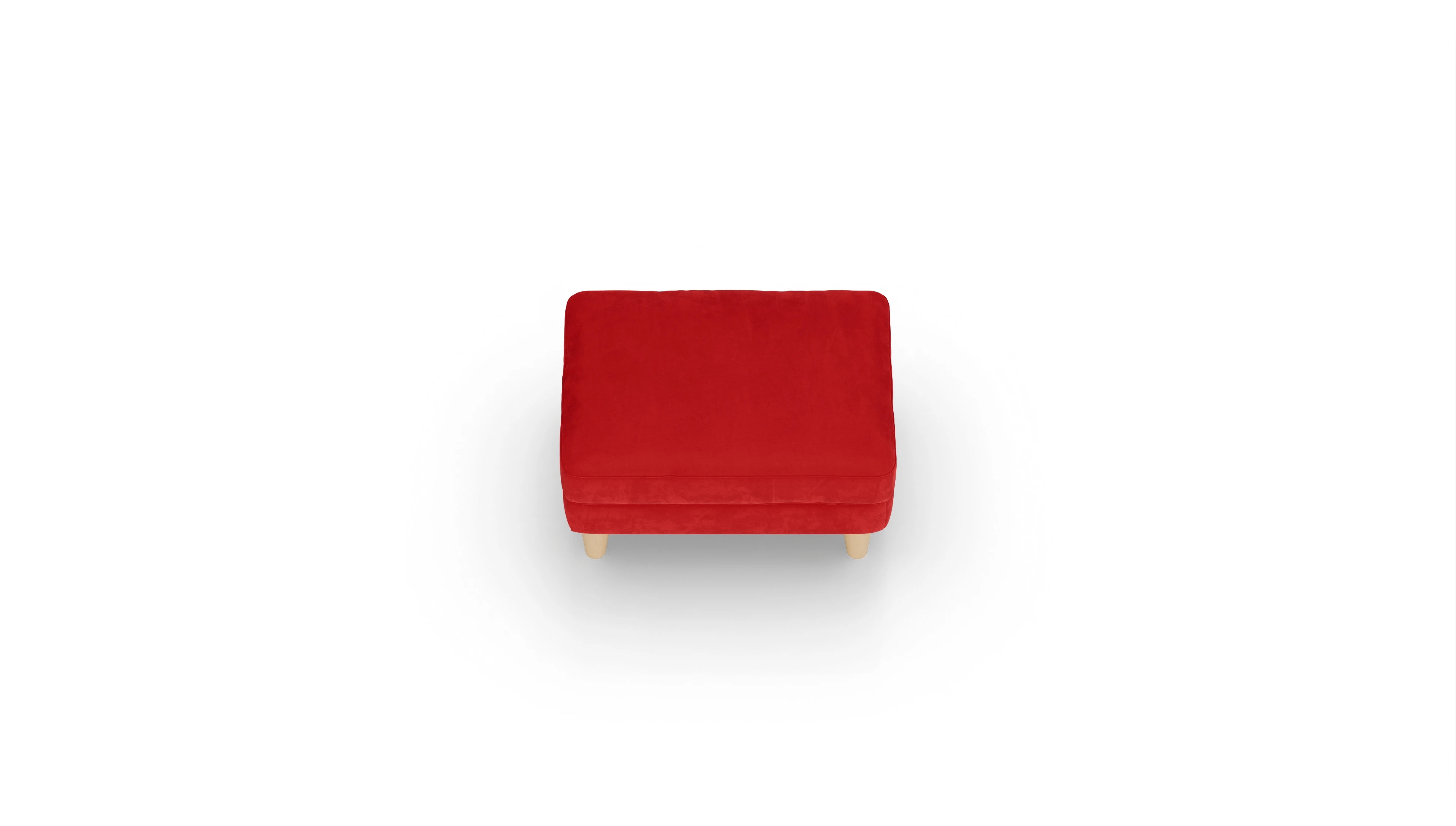 Ansicht des Produktes NewChester.01 Hocker in Samt rot