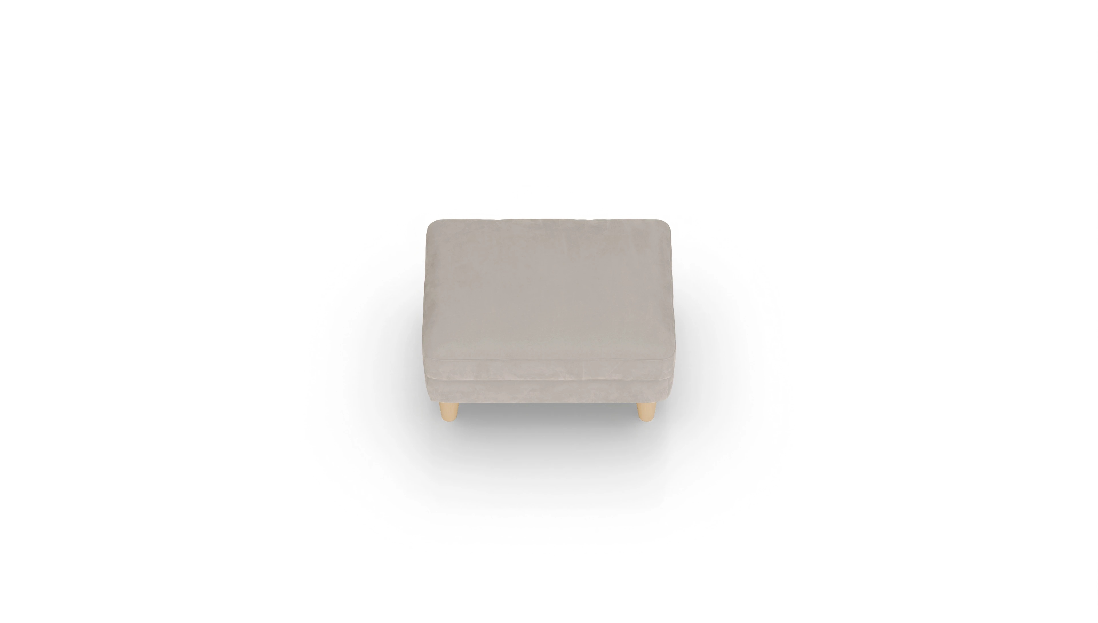 Stoffhocker NewChester.01 Ansicht des Produktes NewChester.01 Hocker in Samt grau