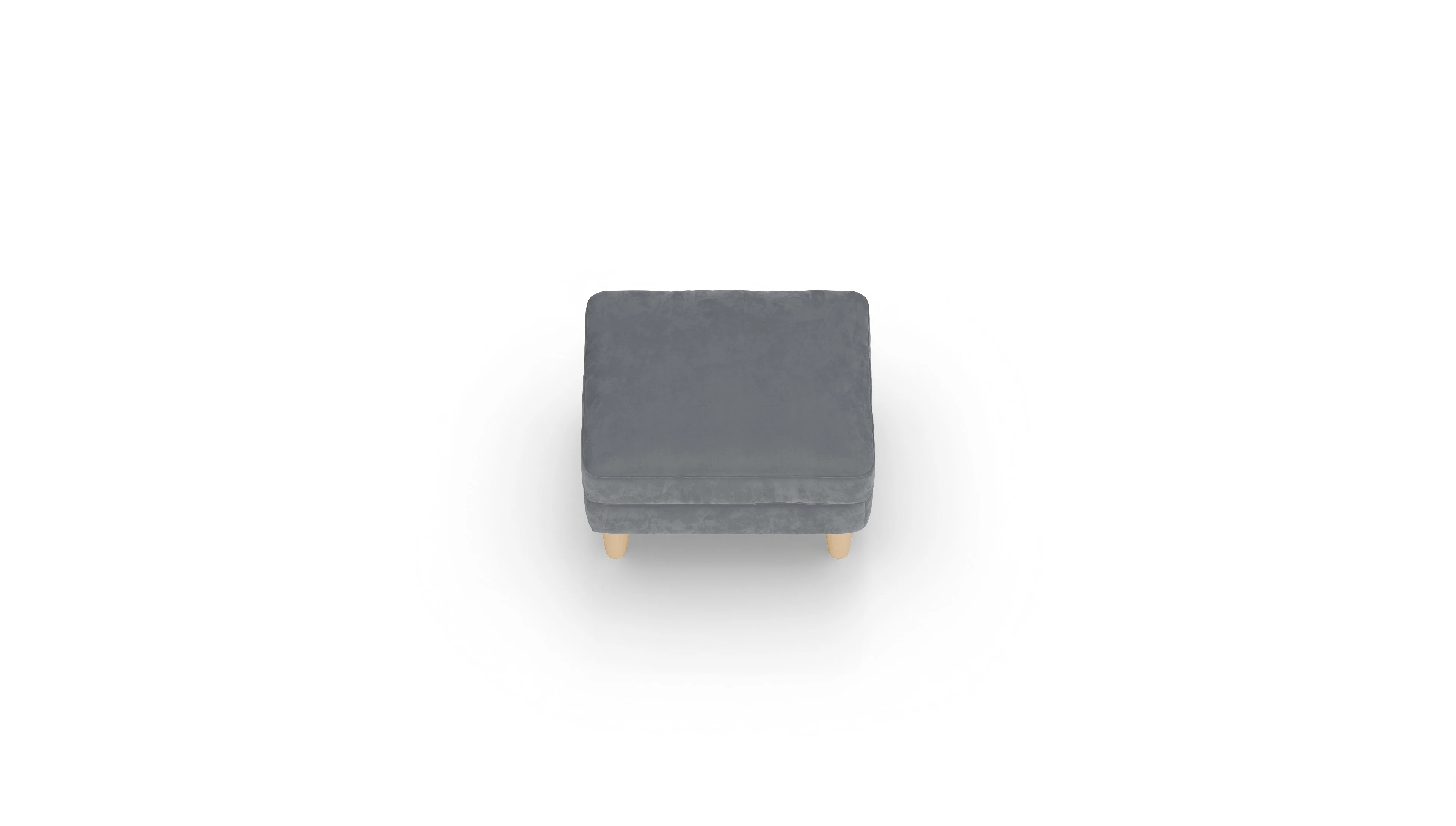 Stoffhocker NewChester.01 Ansicht des Produktes NewChester.01 in Samt grau