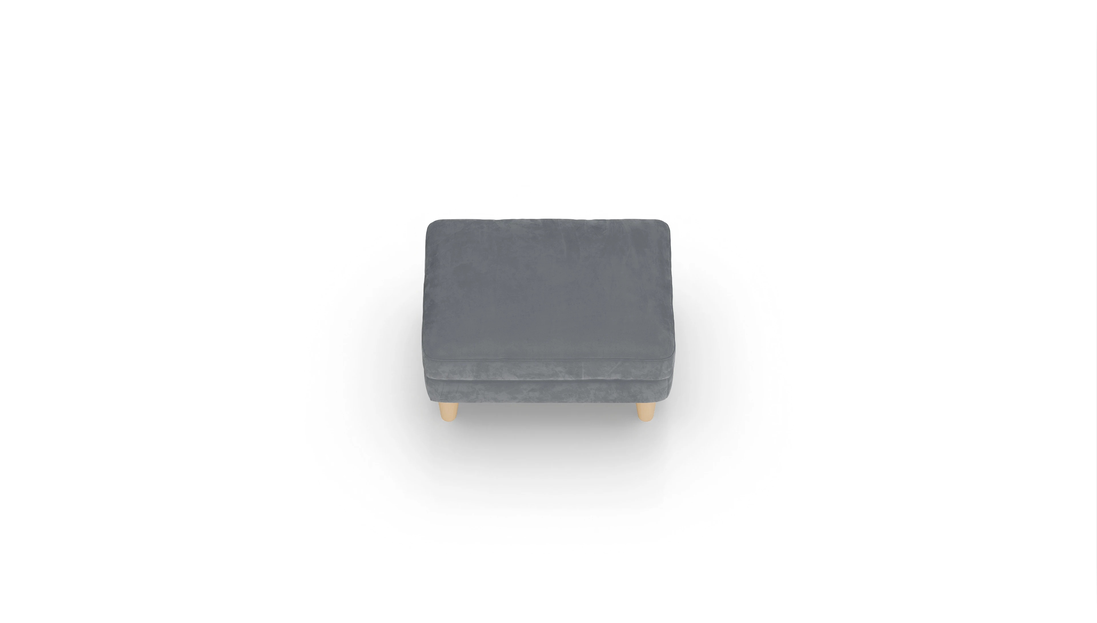 Ansicht des Produktes NewChester.01 Hocker in Samt grau