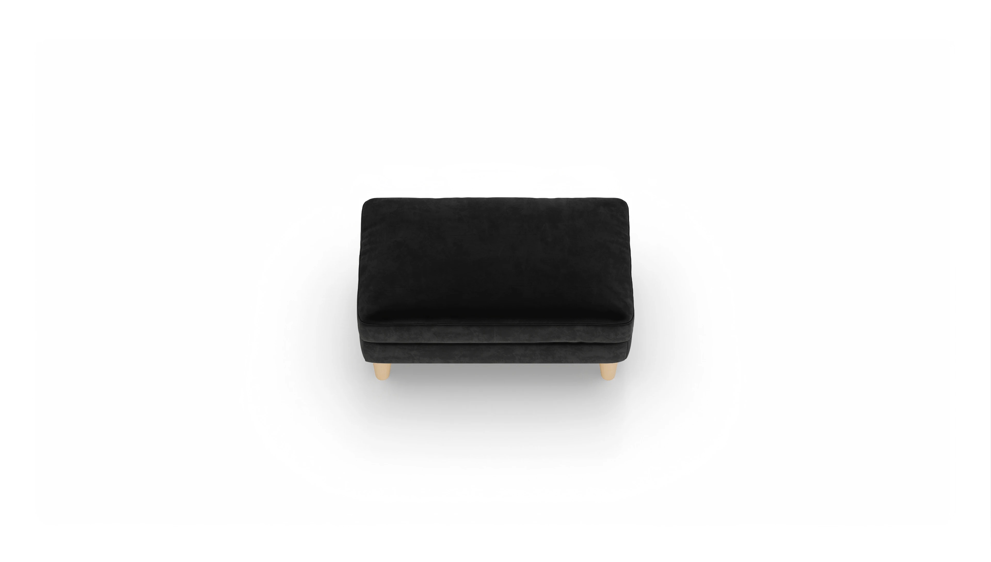 Stoffhocker NewChester.01 Ansicht des Produktes NewChester.01 Hocker in Samt schwarz