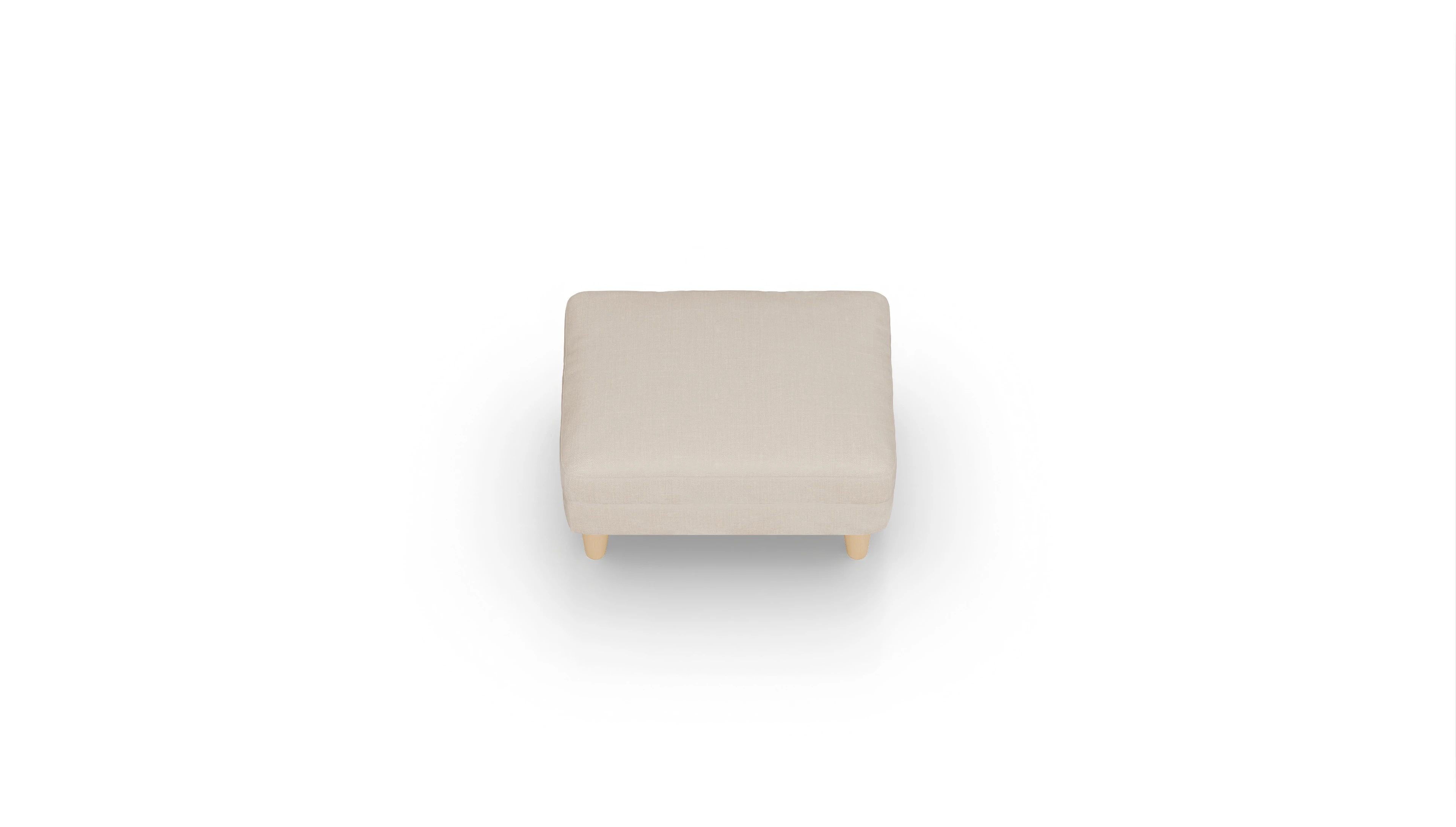 Ansicht des Produktes NewChester.01 Hocker in Stoff weiß