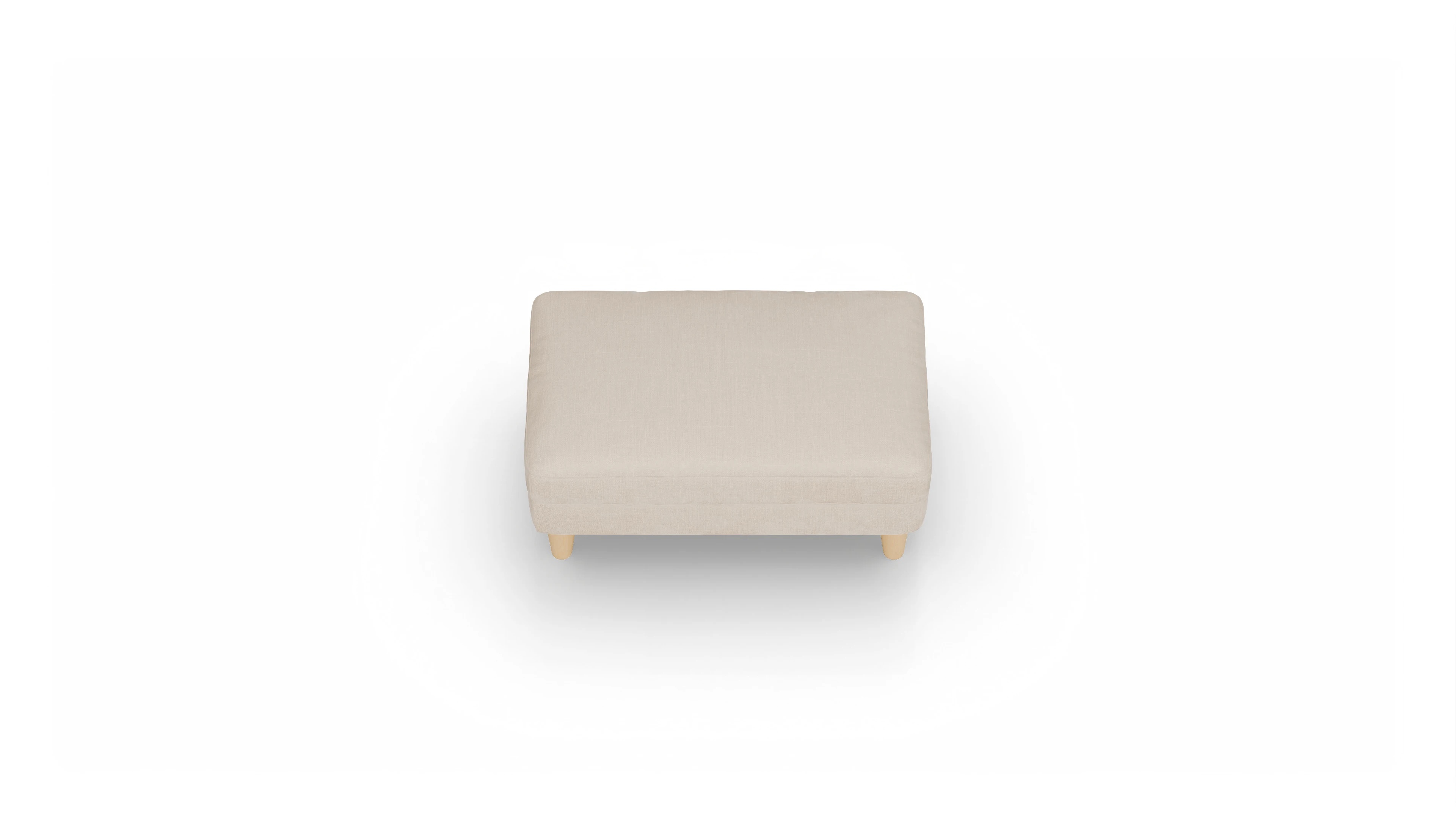 Ansicht des Produktes NewChester.01 Hocker in Stoff weiß