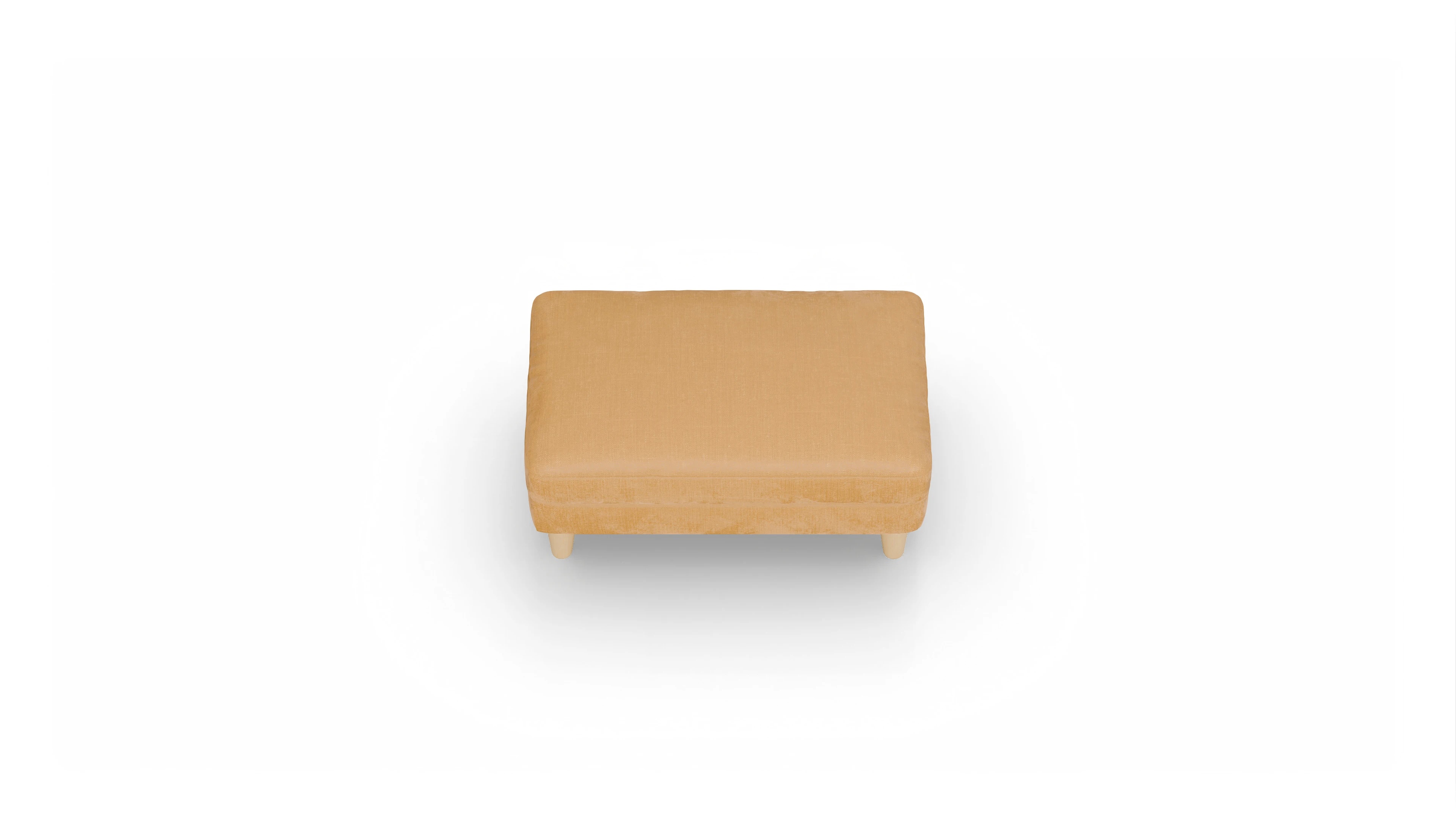 Ansicht des Produktes NewChester.01 Hocker in Stoff gelb