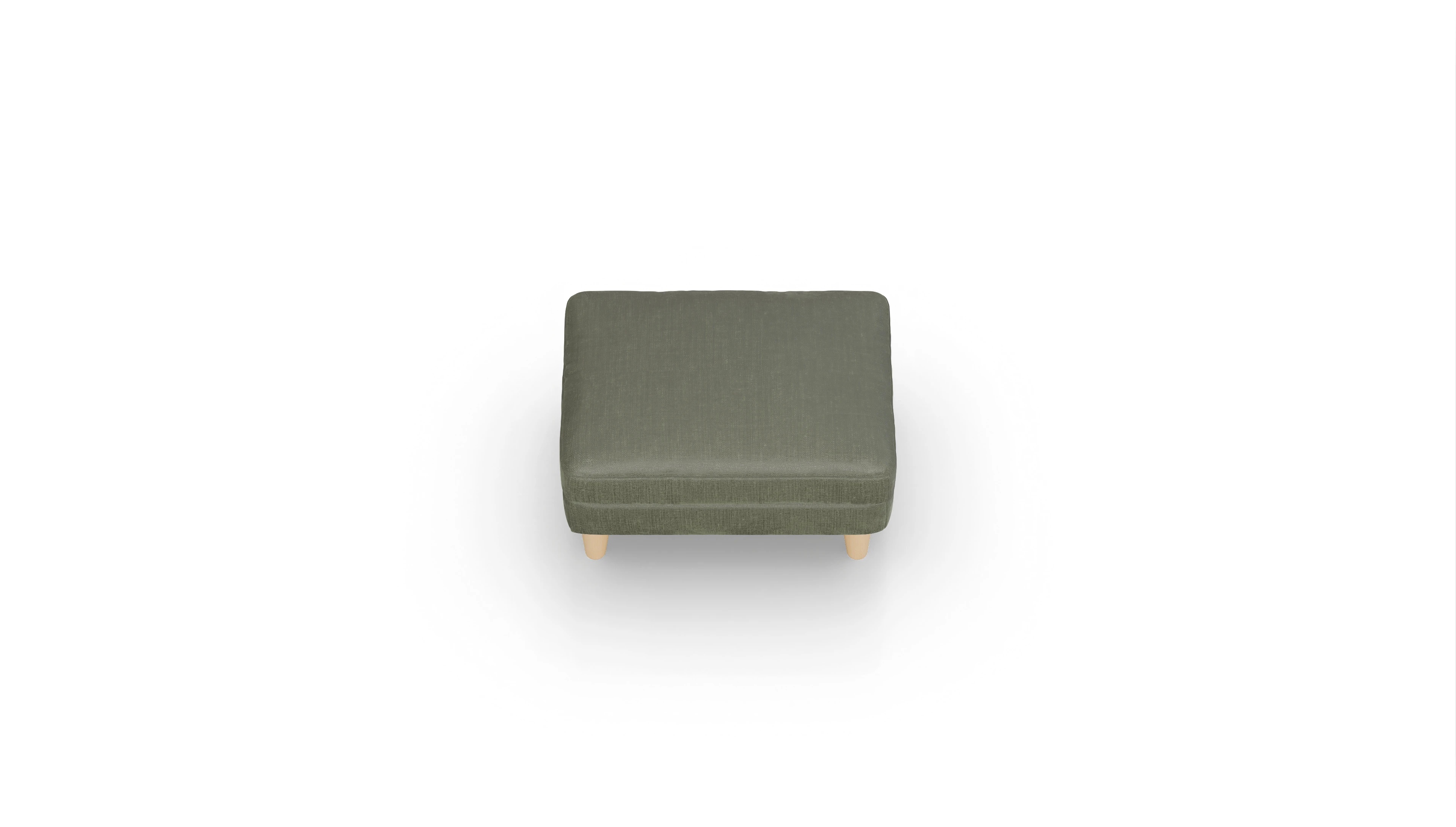 Ansicht des Produktes NewChester.01 Hocker in Stoff grün