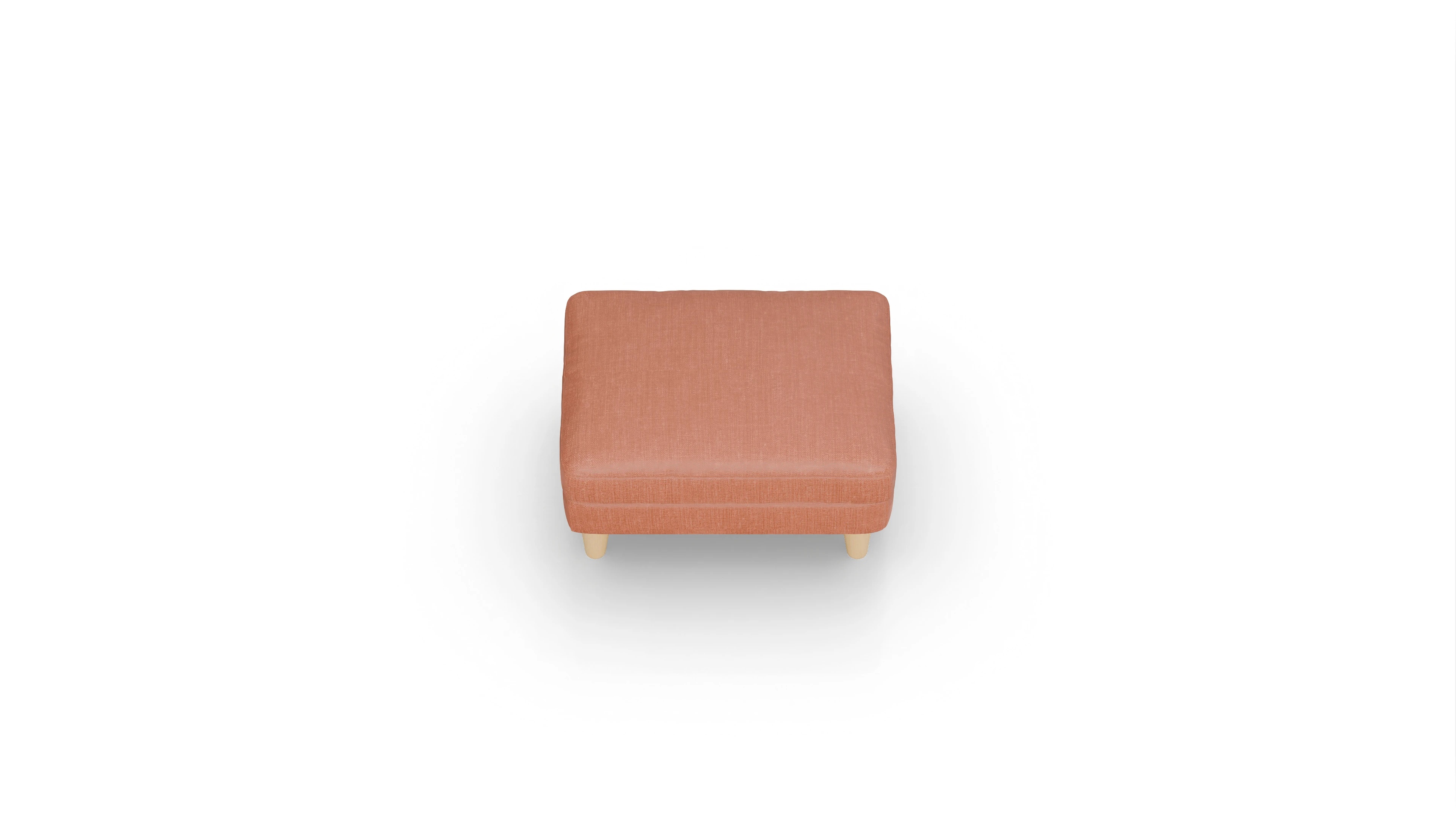 Ansicht des Produktes NewChester.01 Hocker in Stoff orange