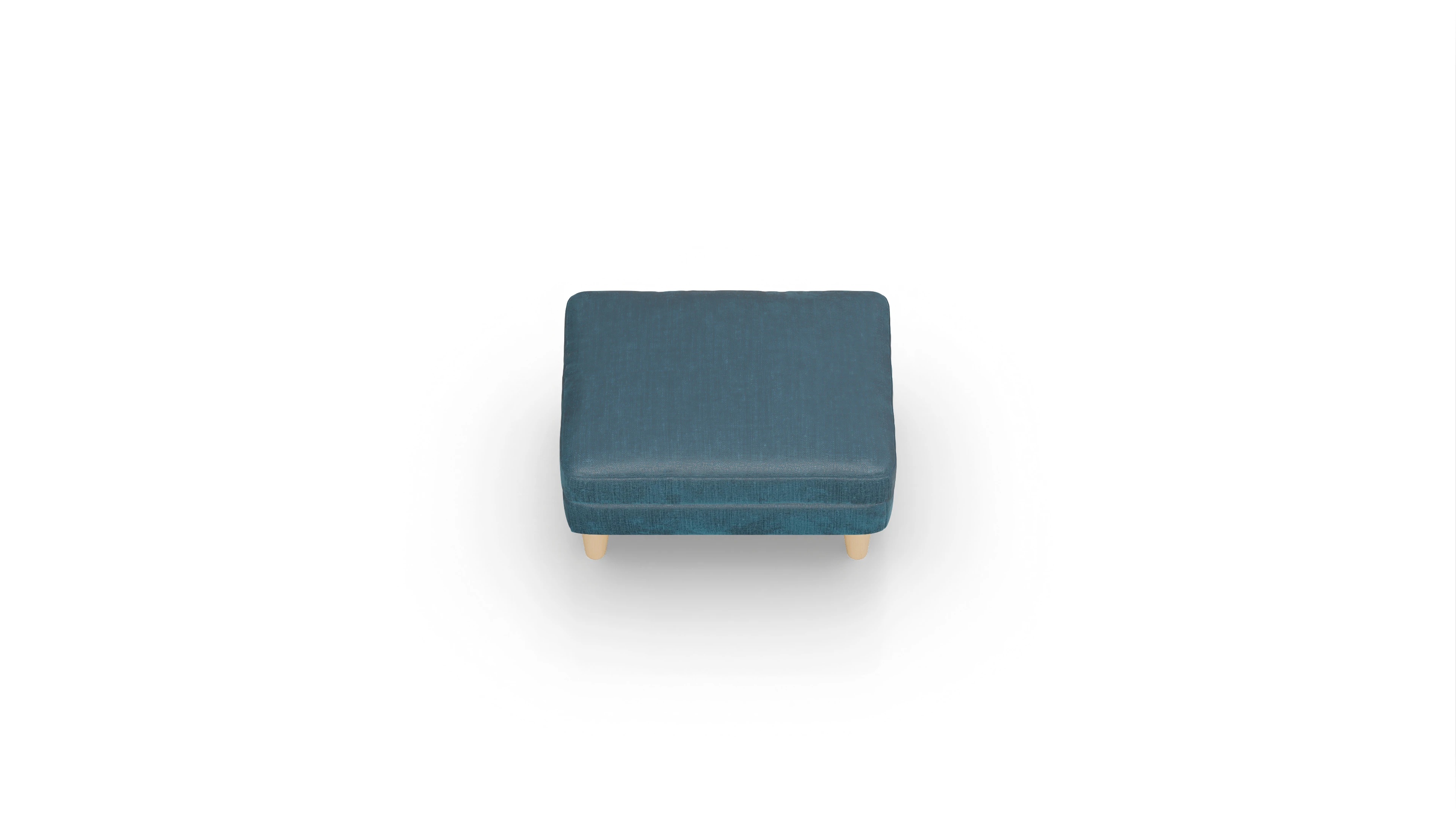 Stoffhocker NewChester.01 Ansicht des Produktes NewChester.01 Hocker in Stoff blau