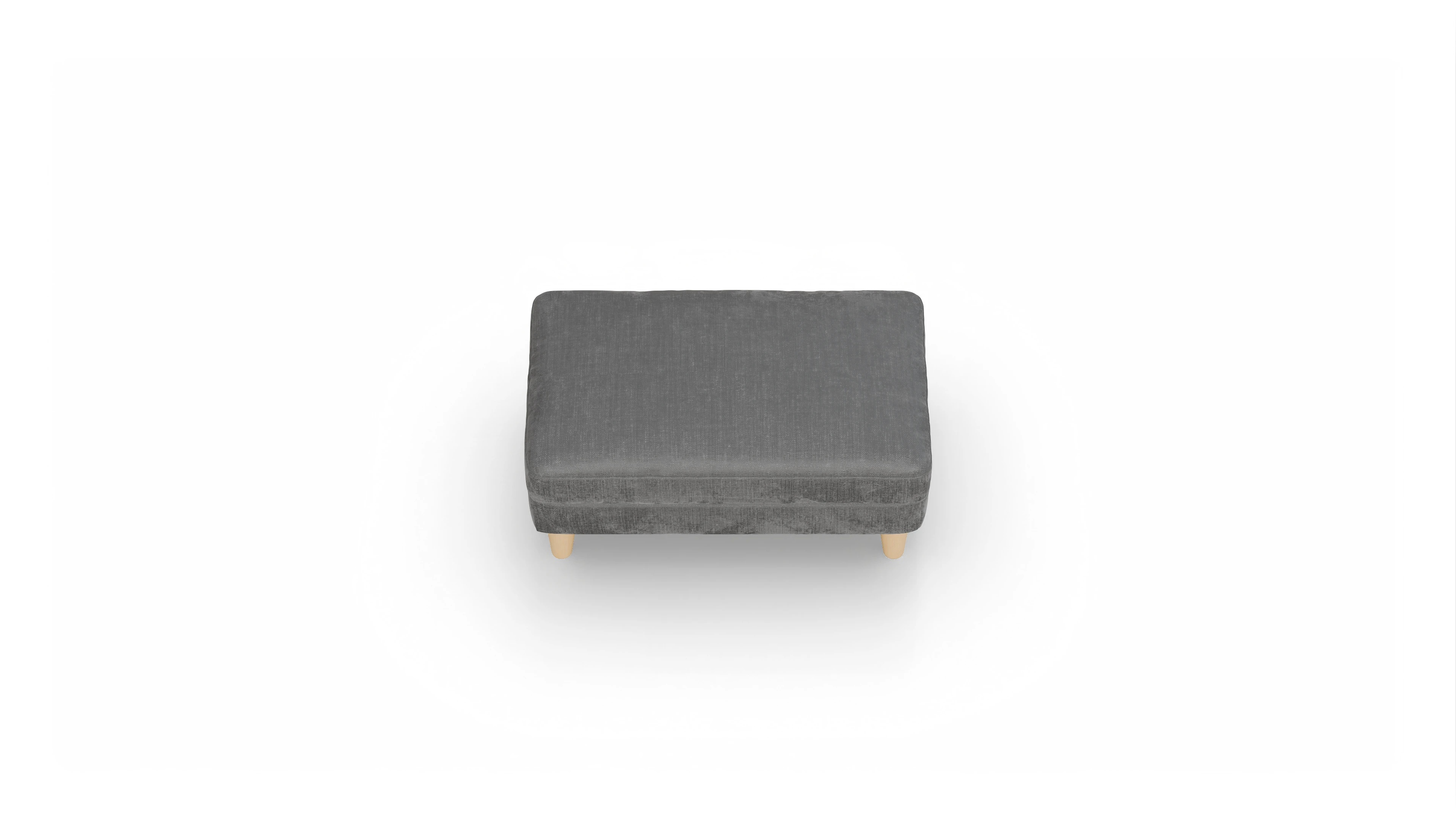 Ansicht des Produktes NewChester.01 Hocker in Stoff grau