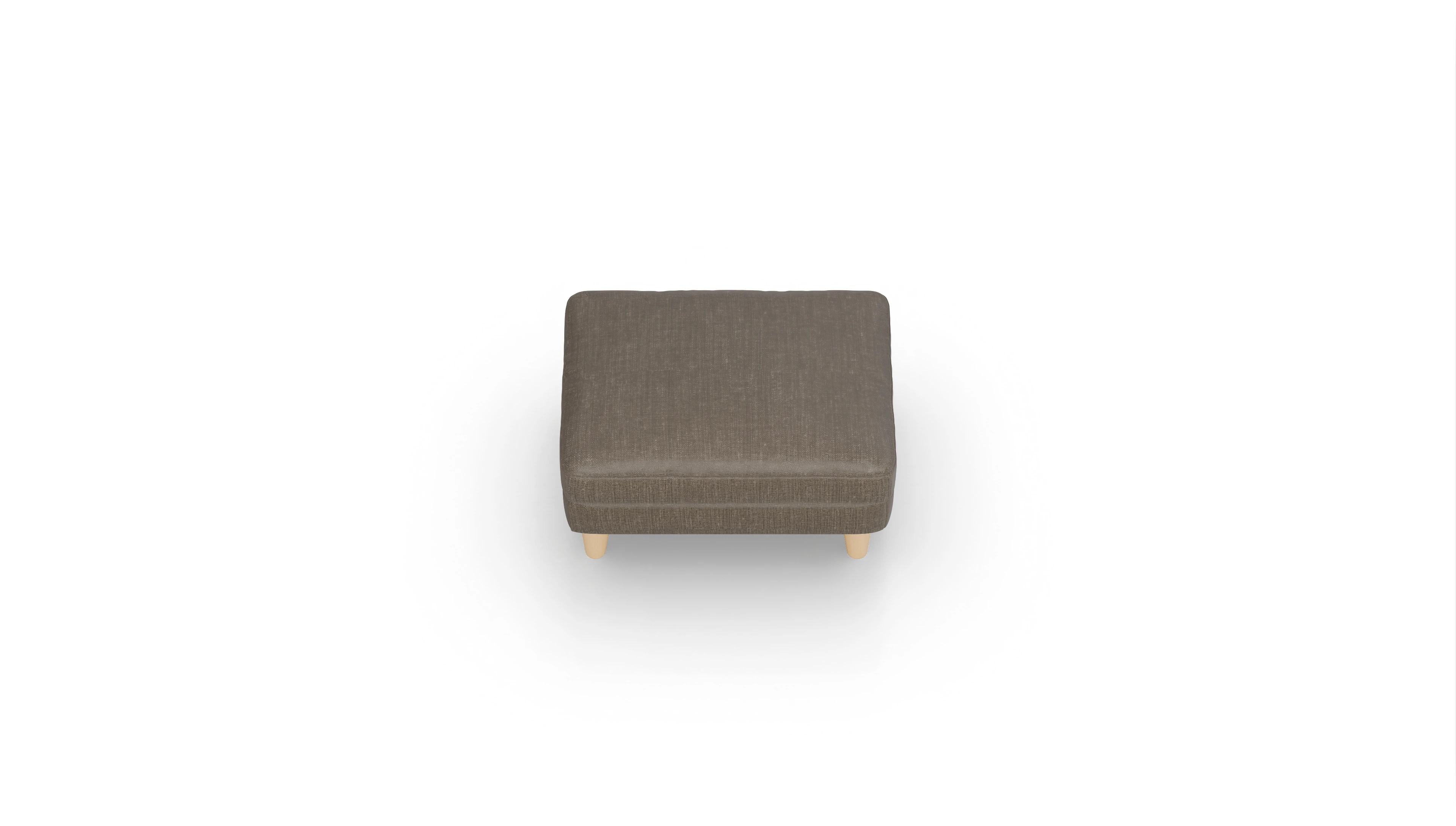 Stoffhocker NewChester.01 Ansicht des Produktes NewChester.01 Hocker in Stoff braun