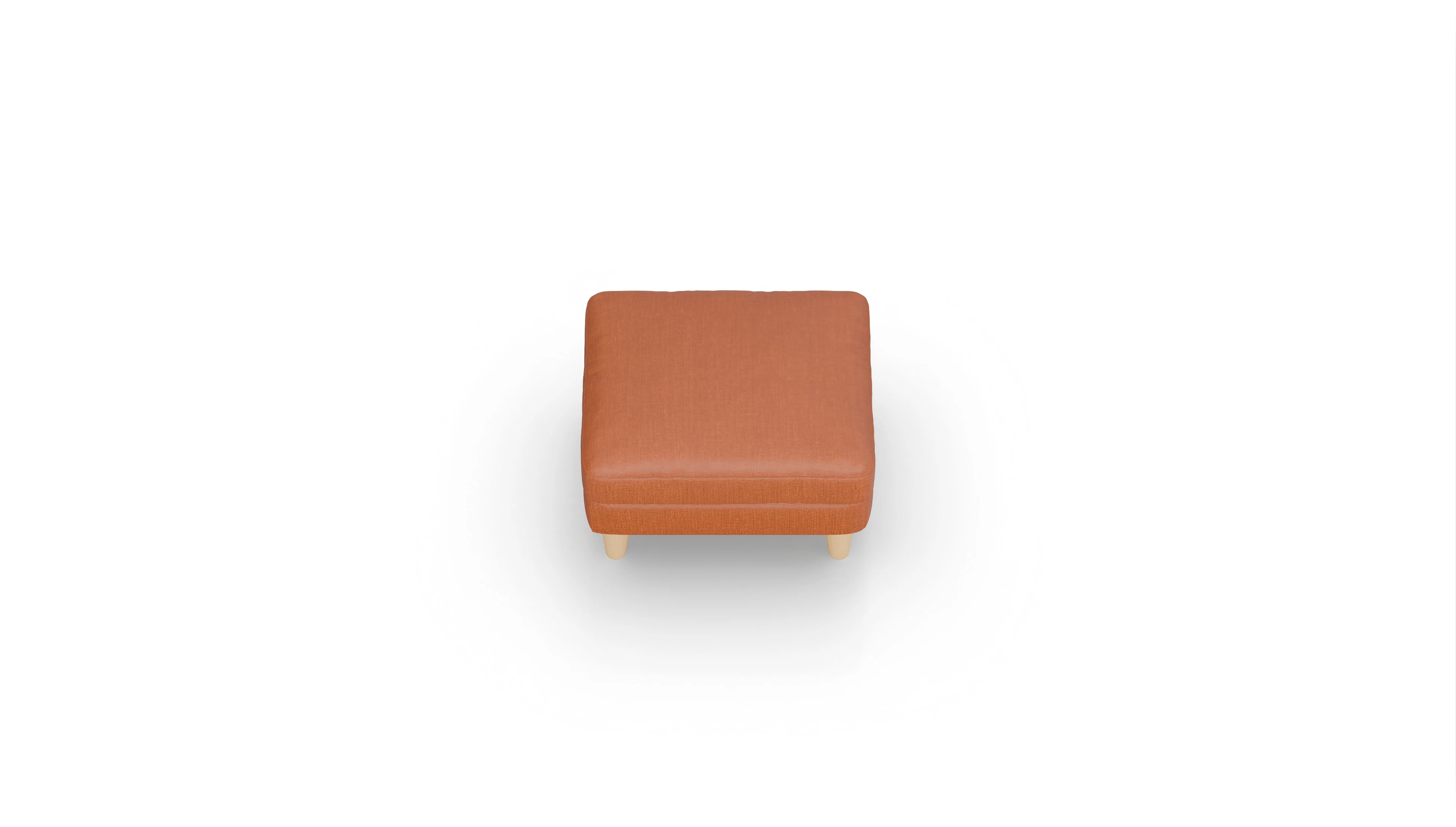 Stoffhocker NewChester.01 Ansicht des Produktes NewChester.01 in Stoff orange