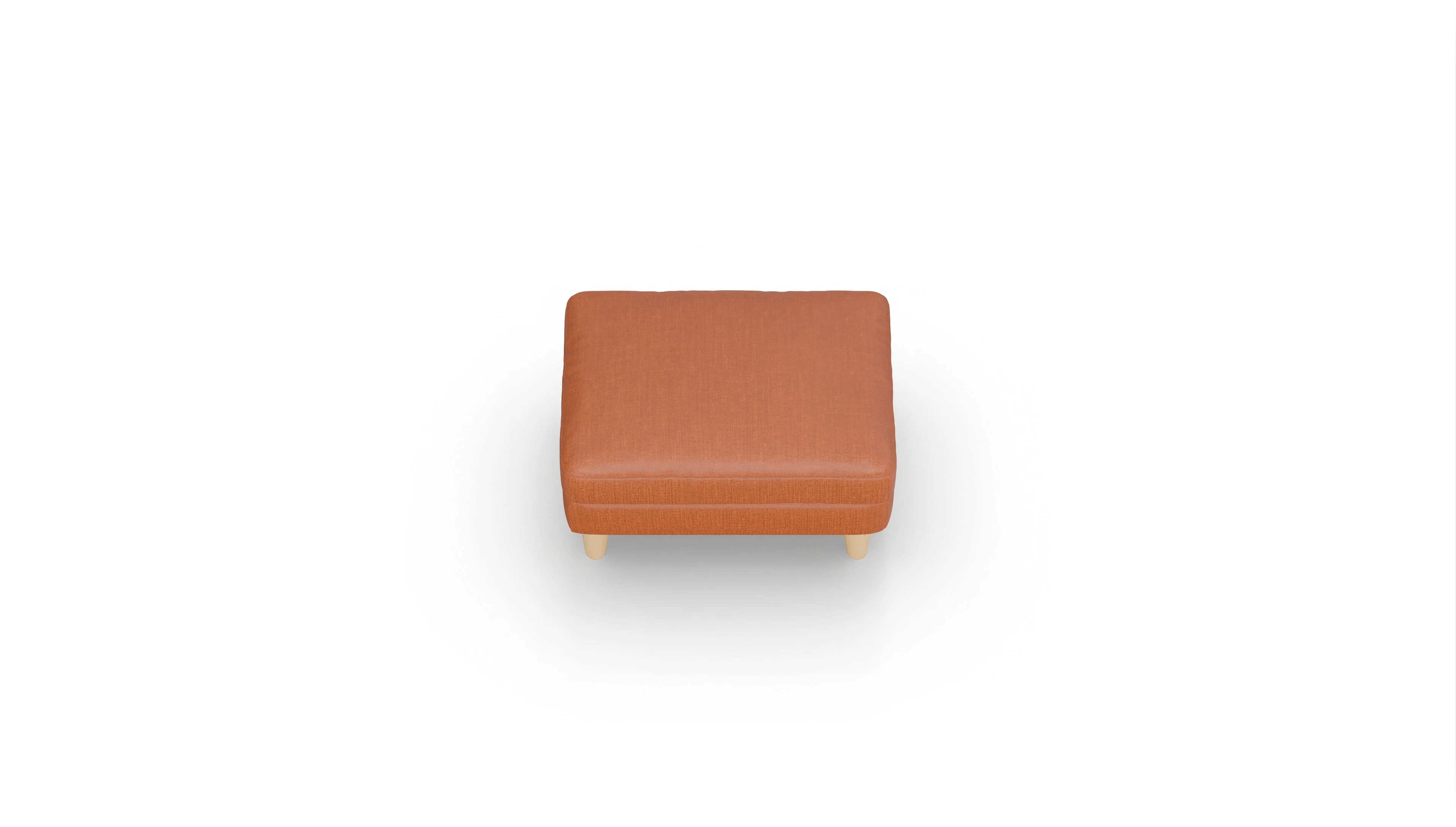 Stoffhocker NewChester.01 Ansicht des Produktes NewChester.01 Hocker in Stoff orange