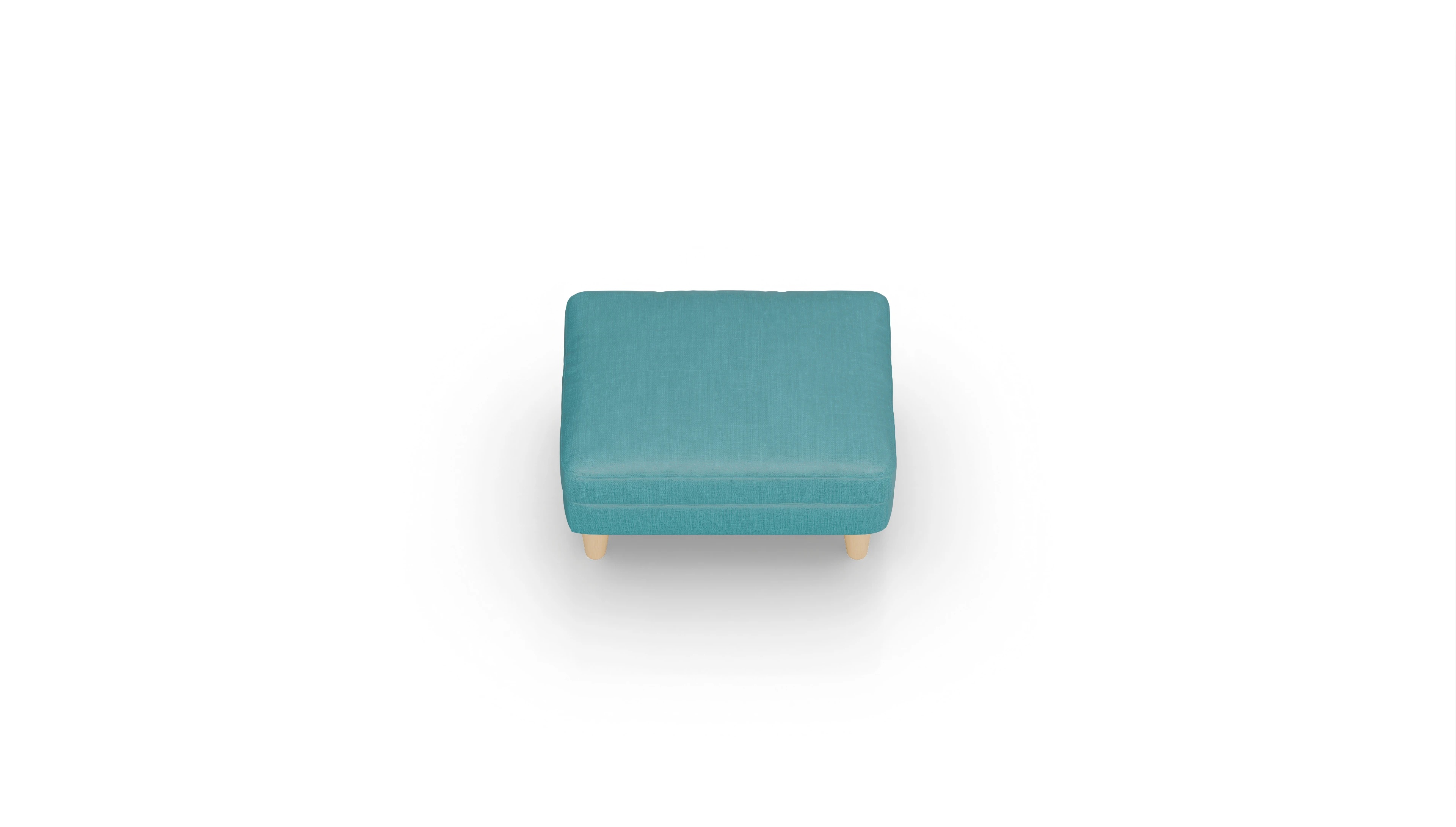 Ansicht des Produktes NewChester.01 Hocker in Stoff blau