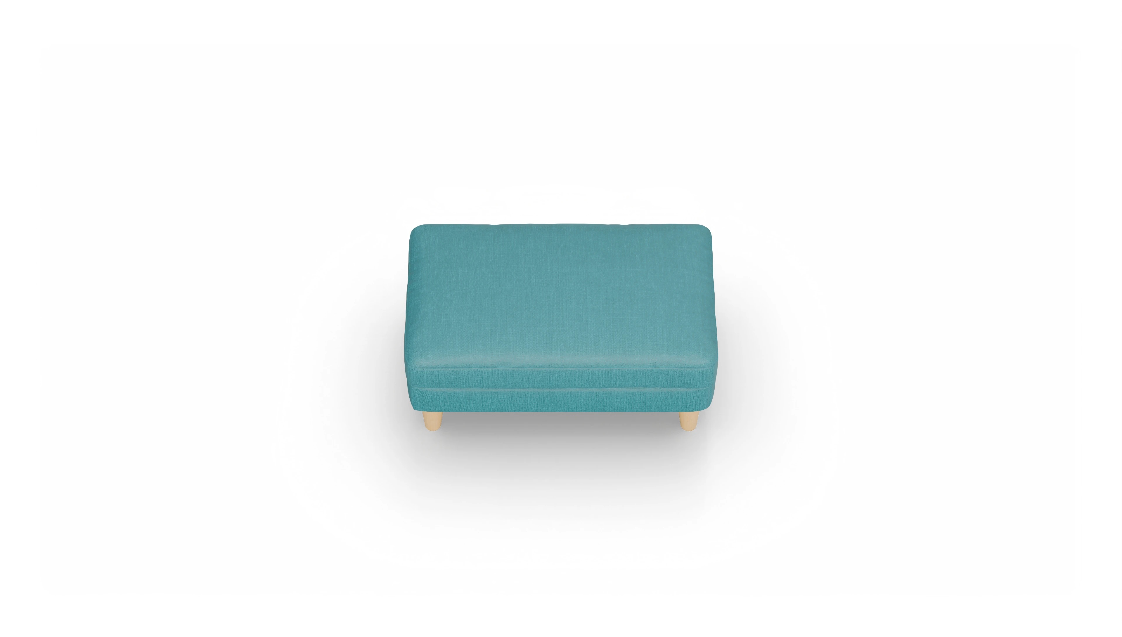 Ansicht des Produktes NewChester.01 Hocker in Stoff blau