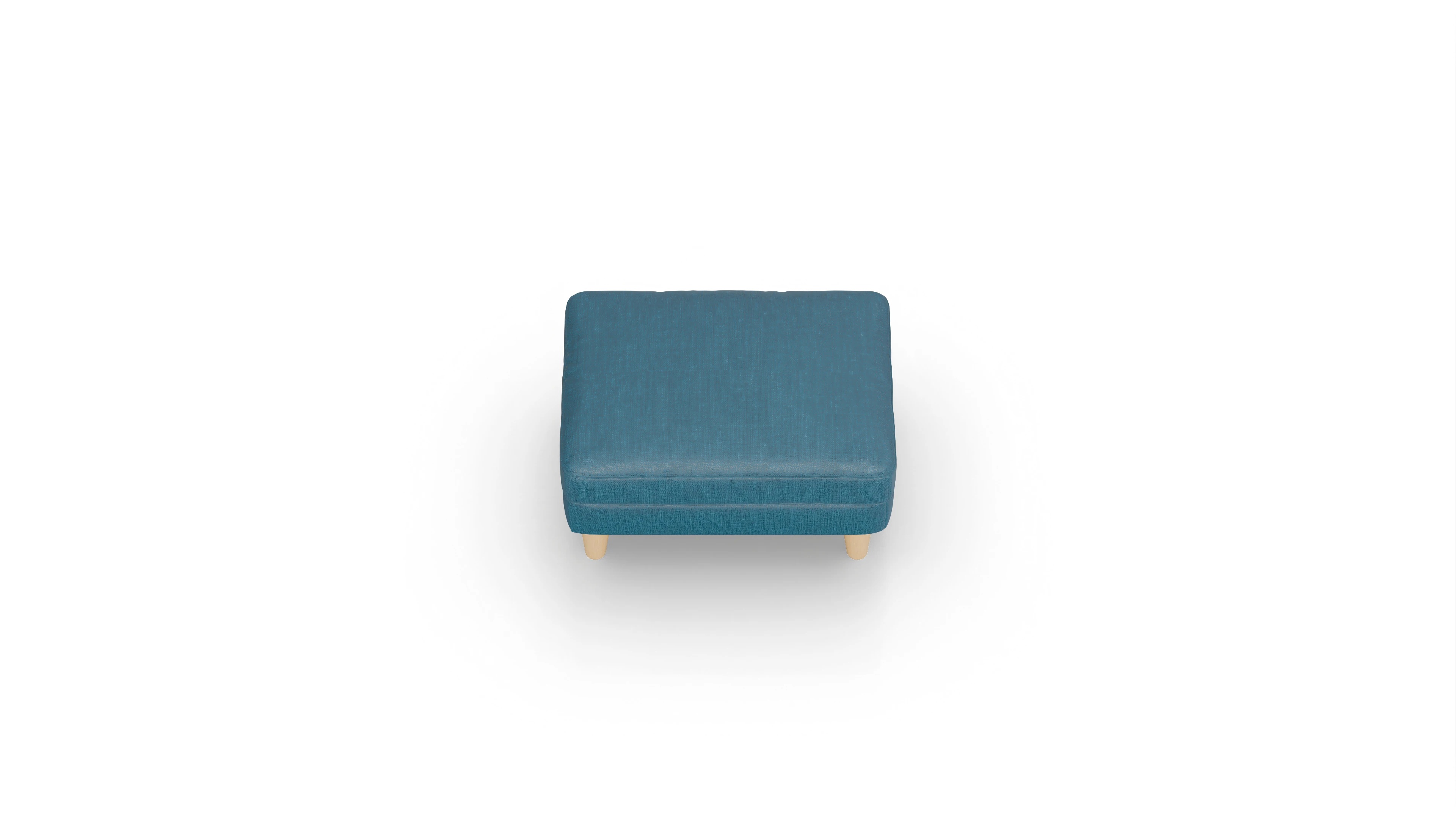 Ansicht des Produktes NewChester.01 Hocker in Stoff blau