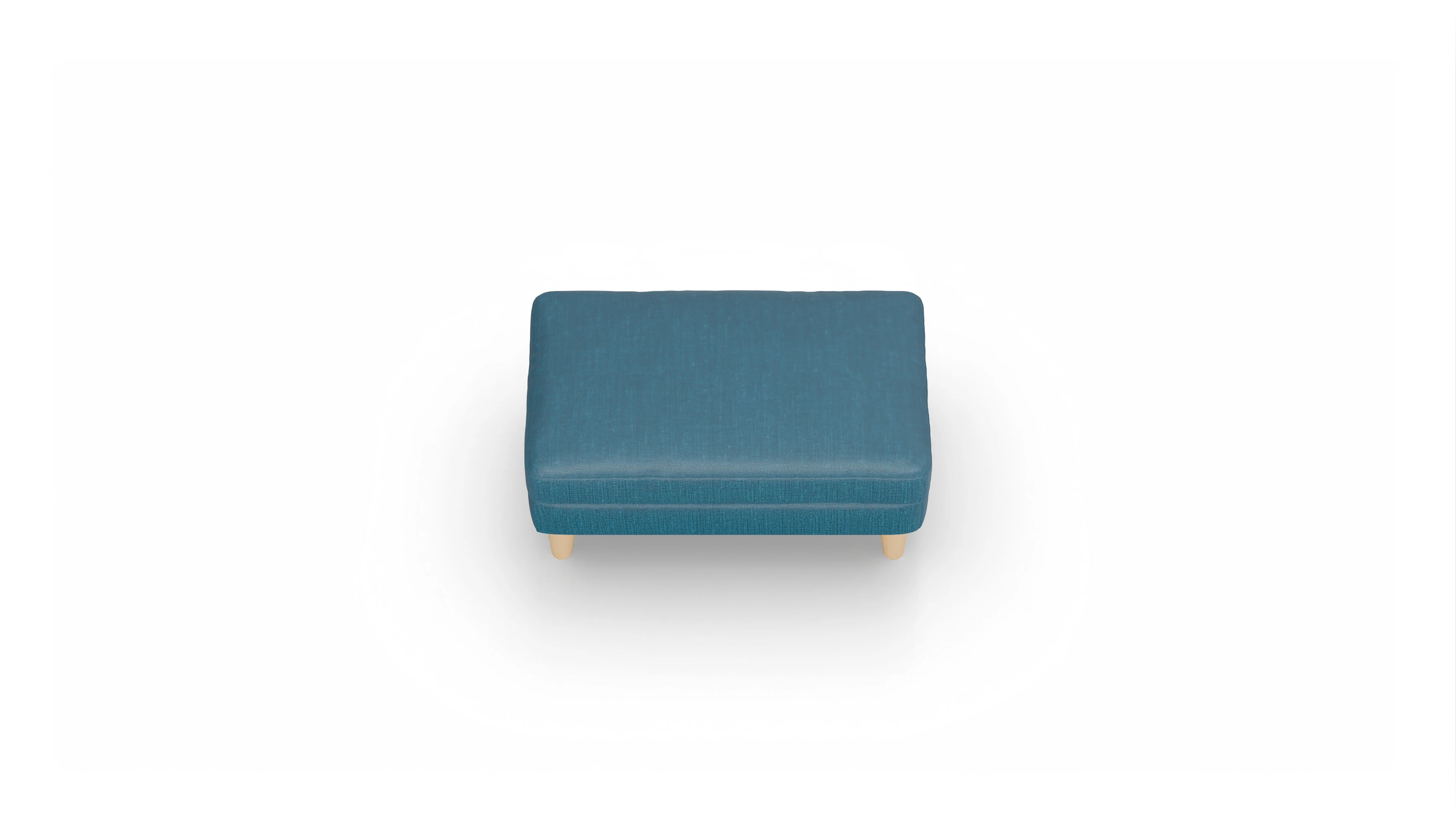Ansicht des Produktes NewChester.01 Hocker in Stoff blau
