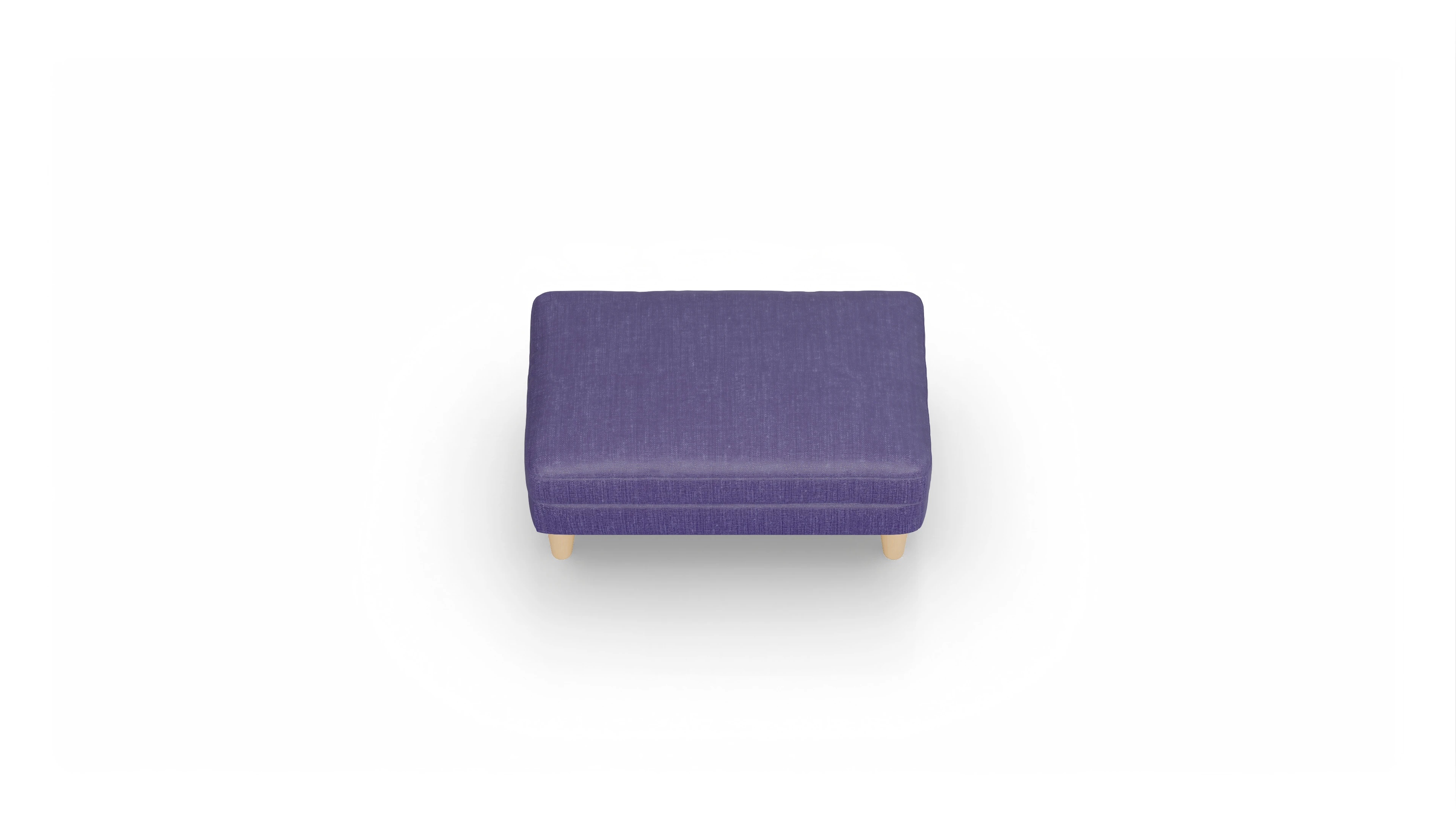 Ansicht des Produktes NewChester.01 Hocker in Stoff blau
