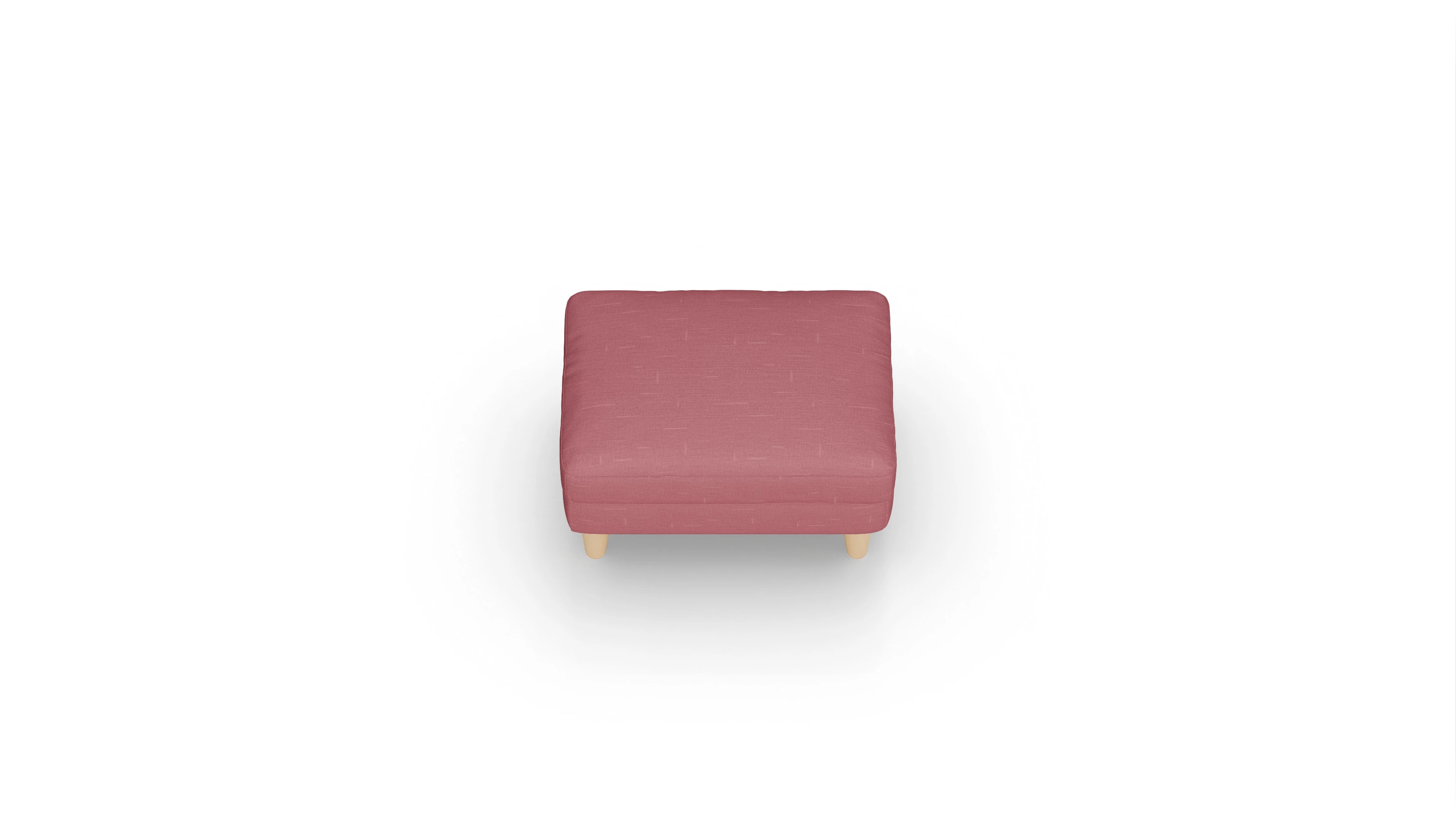 Ansicht des Produktes NewChester.01 Hocker in Stoff rot