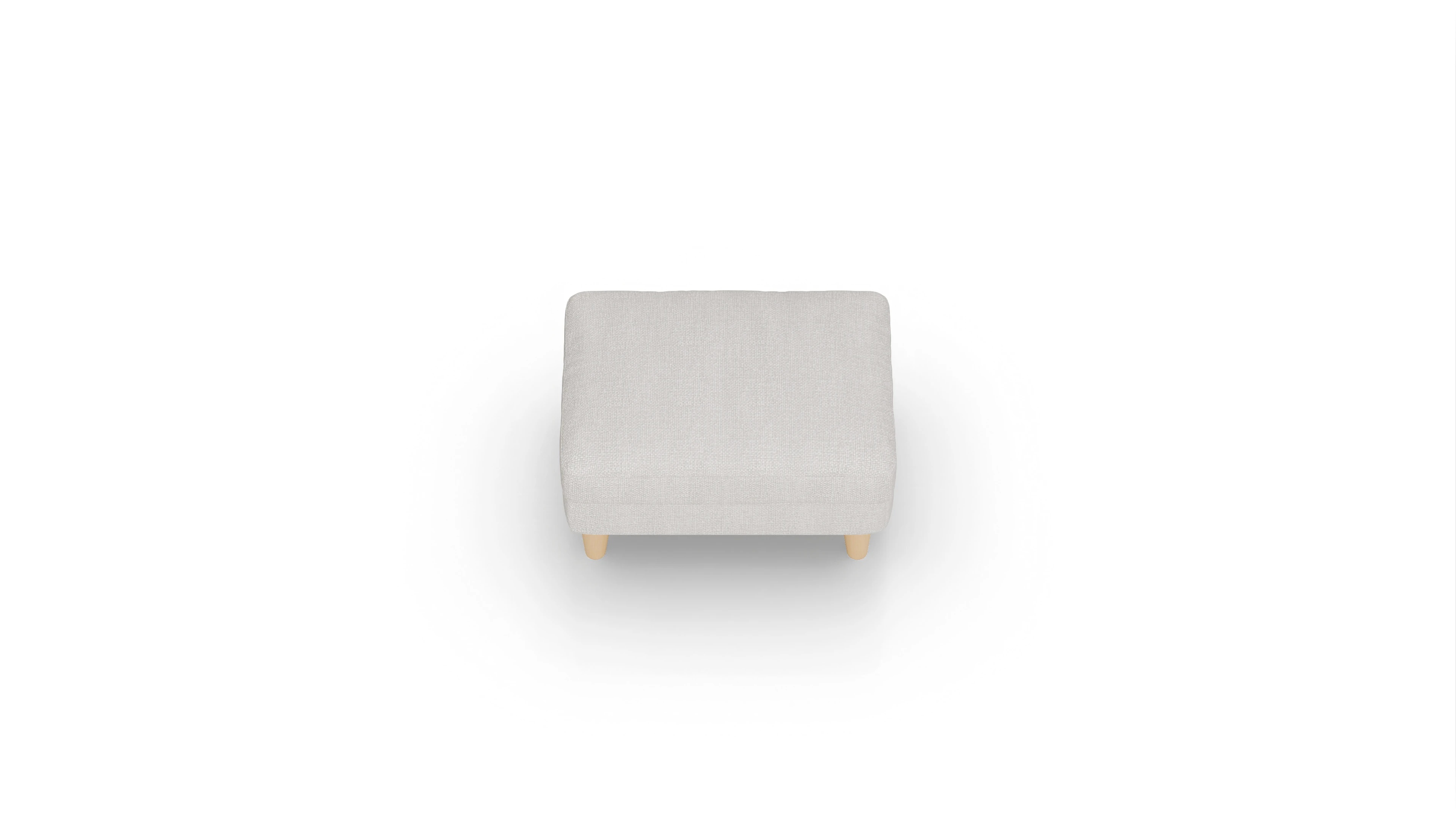 Stoffhocker NewChester.01 Ansicht des Produktes NewChester.01 Hocker in Stoff weiß