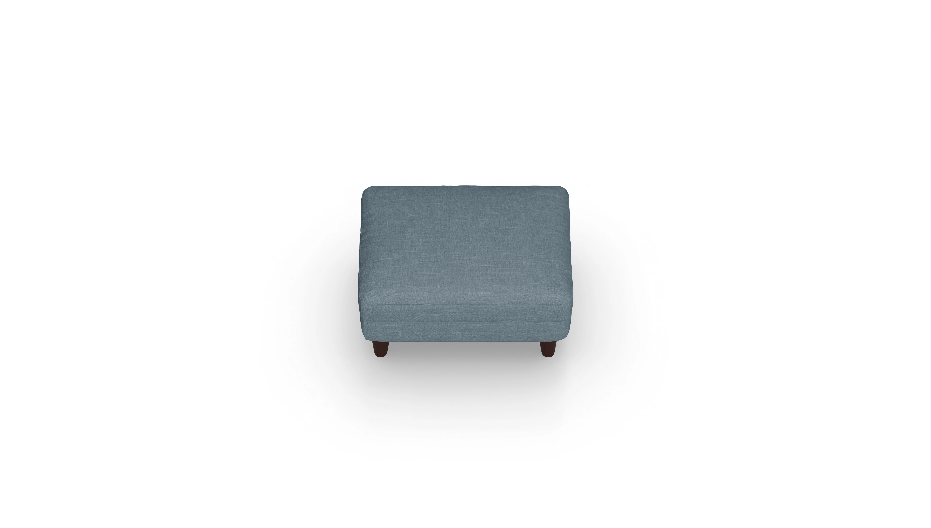 Ansicht des Produktes NewChester.01 Hocker in Stoff blau