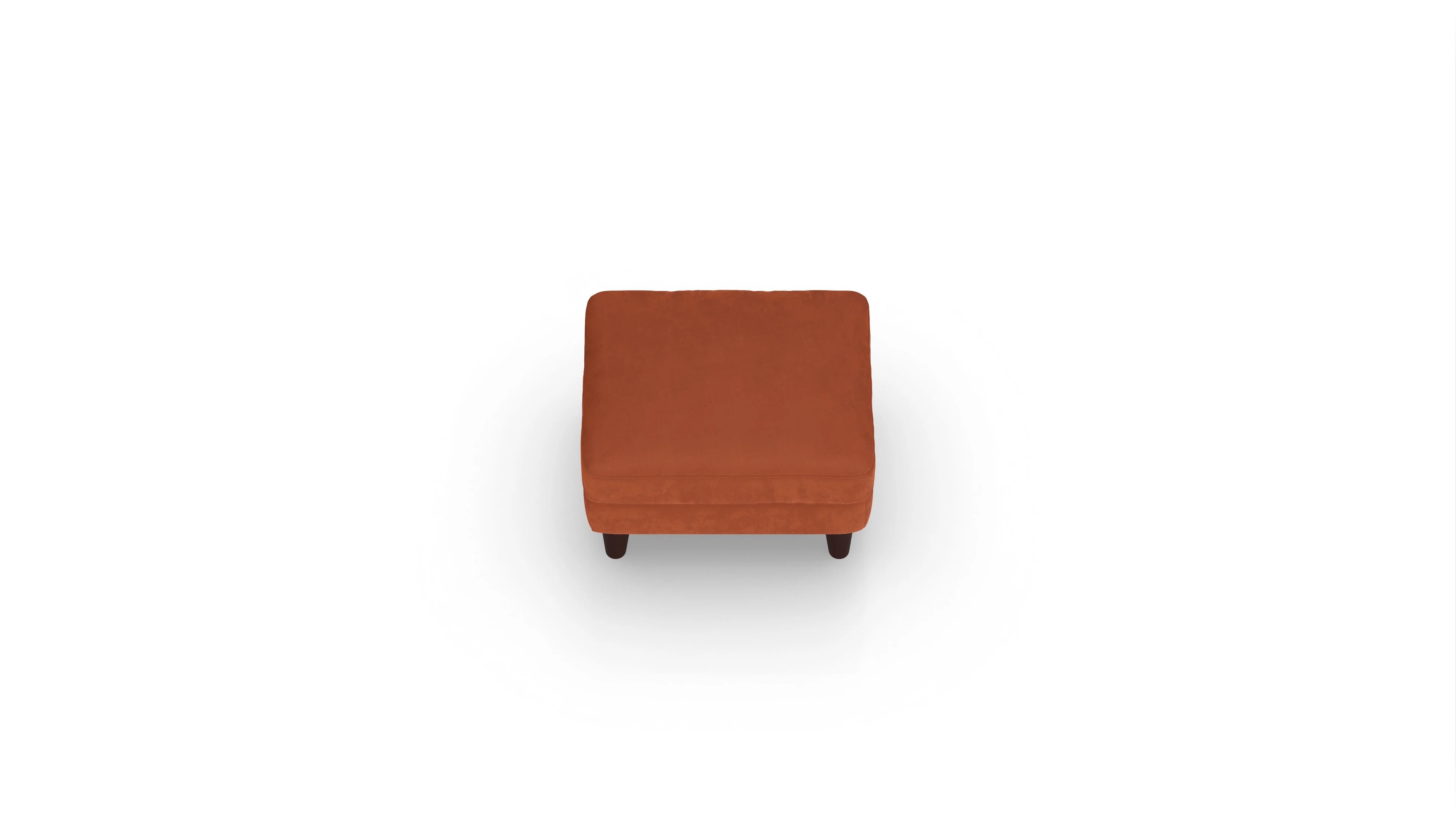 Stoffhocker NewChester.01 Ansicht des Produktes NewChester.01 in Samt orange