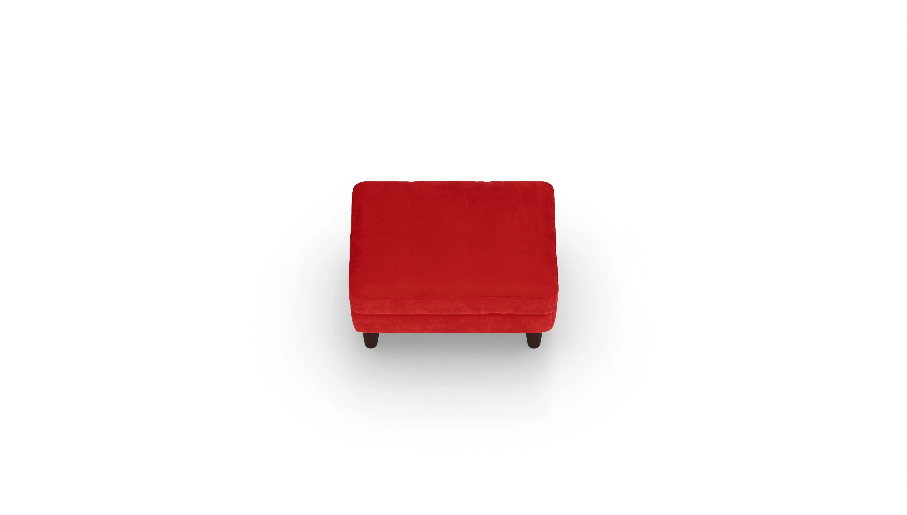 Ansicht des Produktes NewChester.01 Hocker in Samt rot