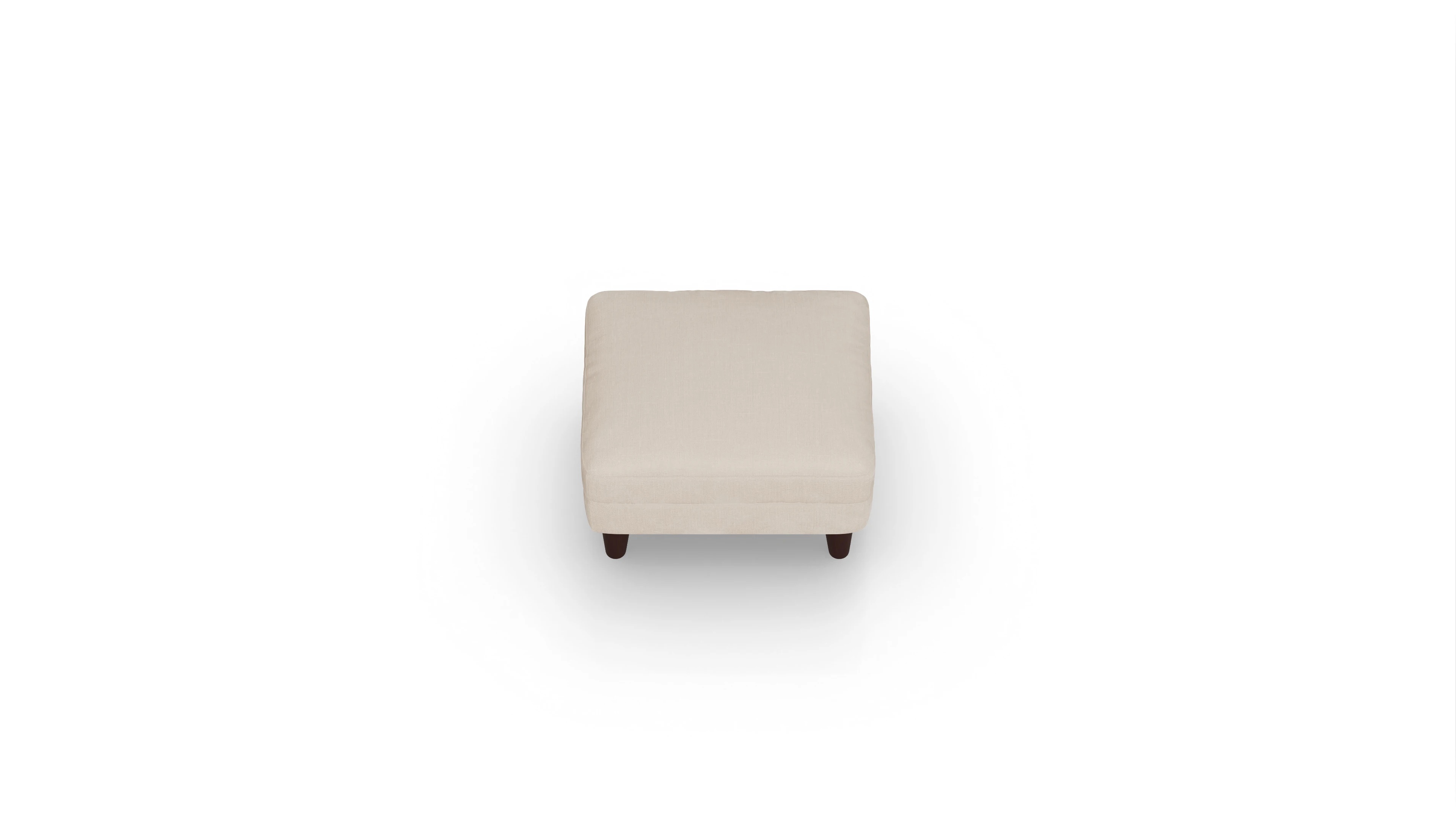 Stoffhocker NewChester.01 Ansicht des Produktes NewChester.01 in Stoff weiß
