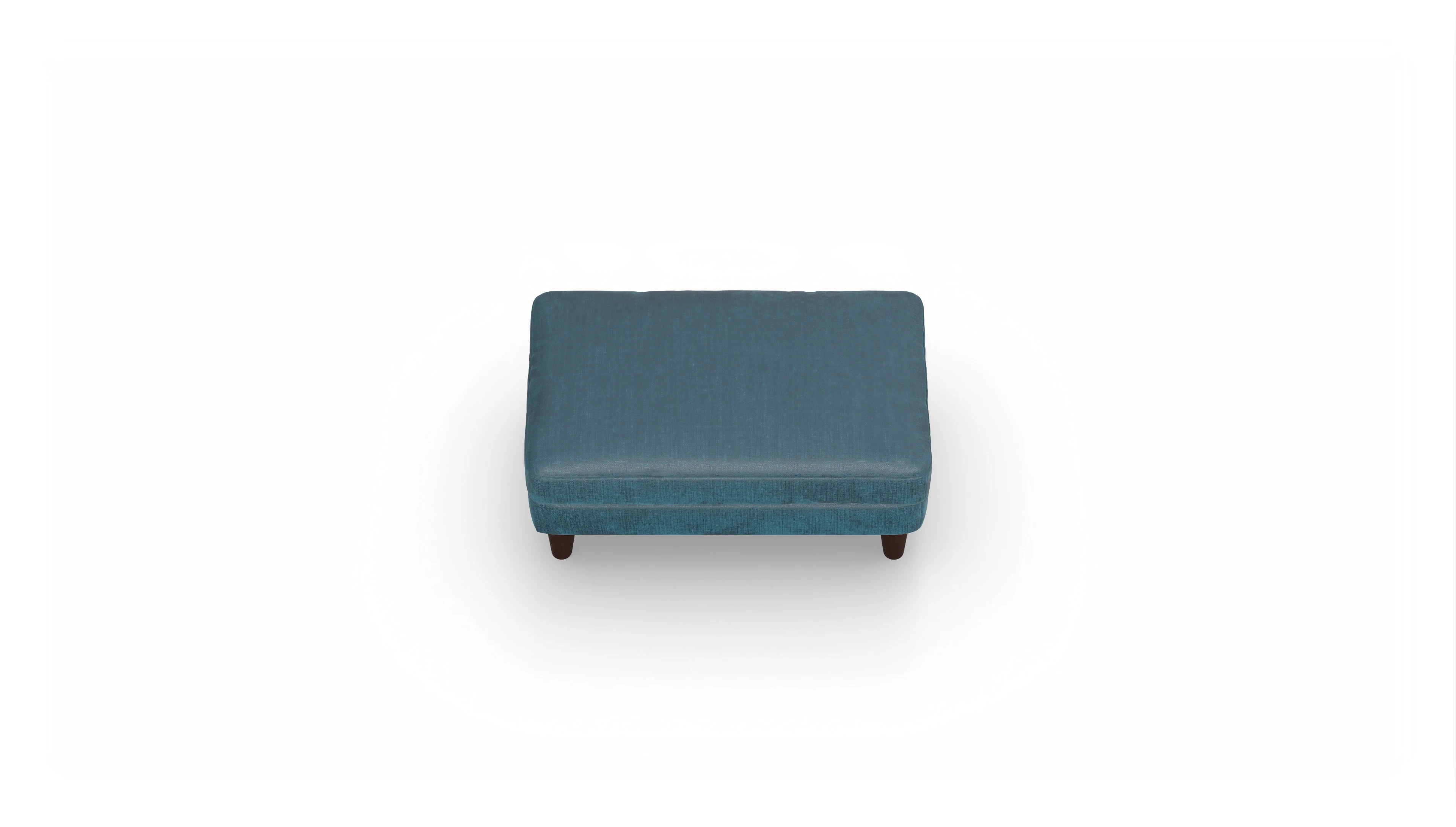 Ansicht des Produktes NewChester.01 Hocker in Stoff blau