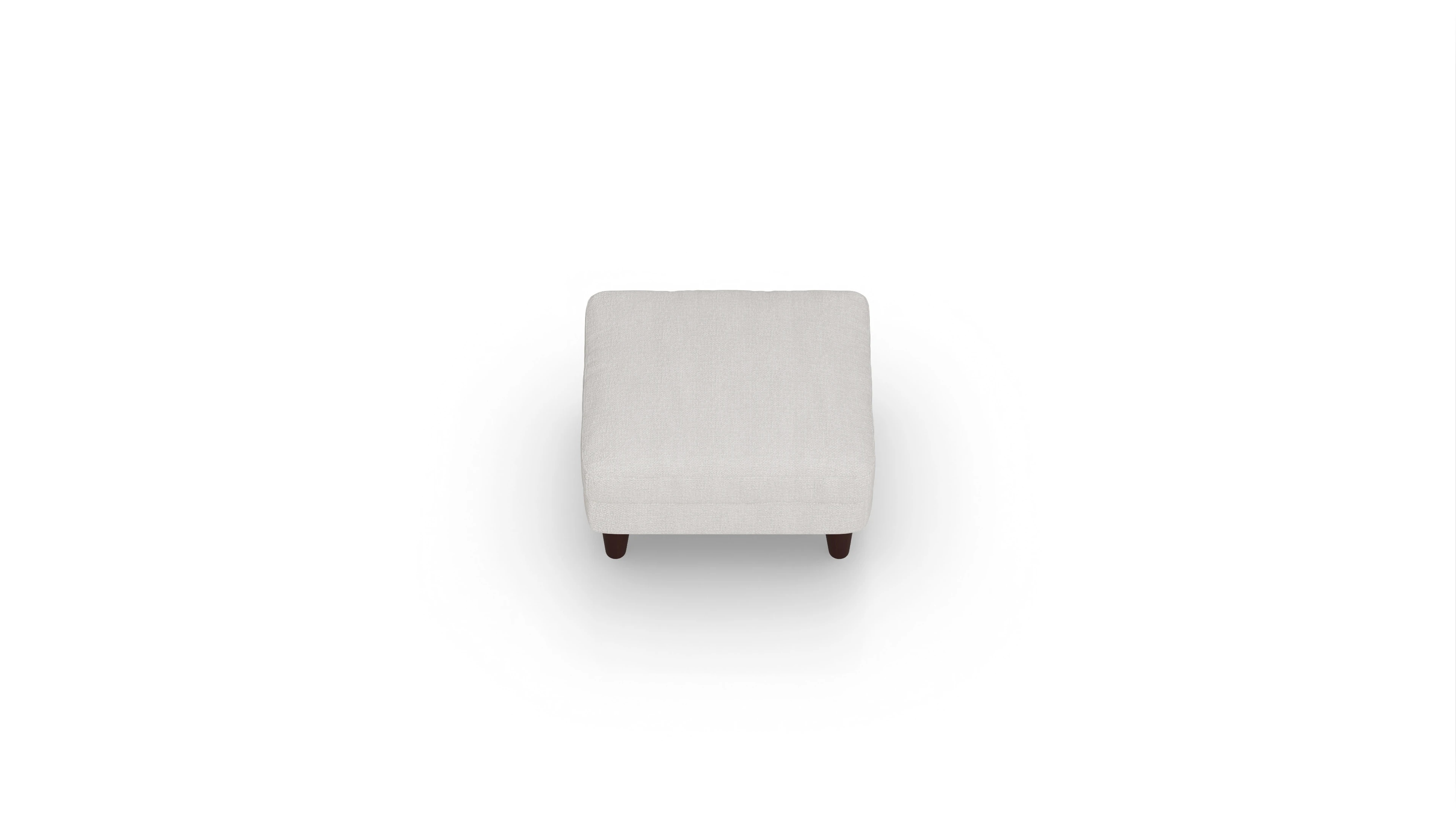 Stoffhocker NewChester.01 Ansicht des Produktes NewChester.01 in Stoff weiß