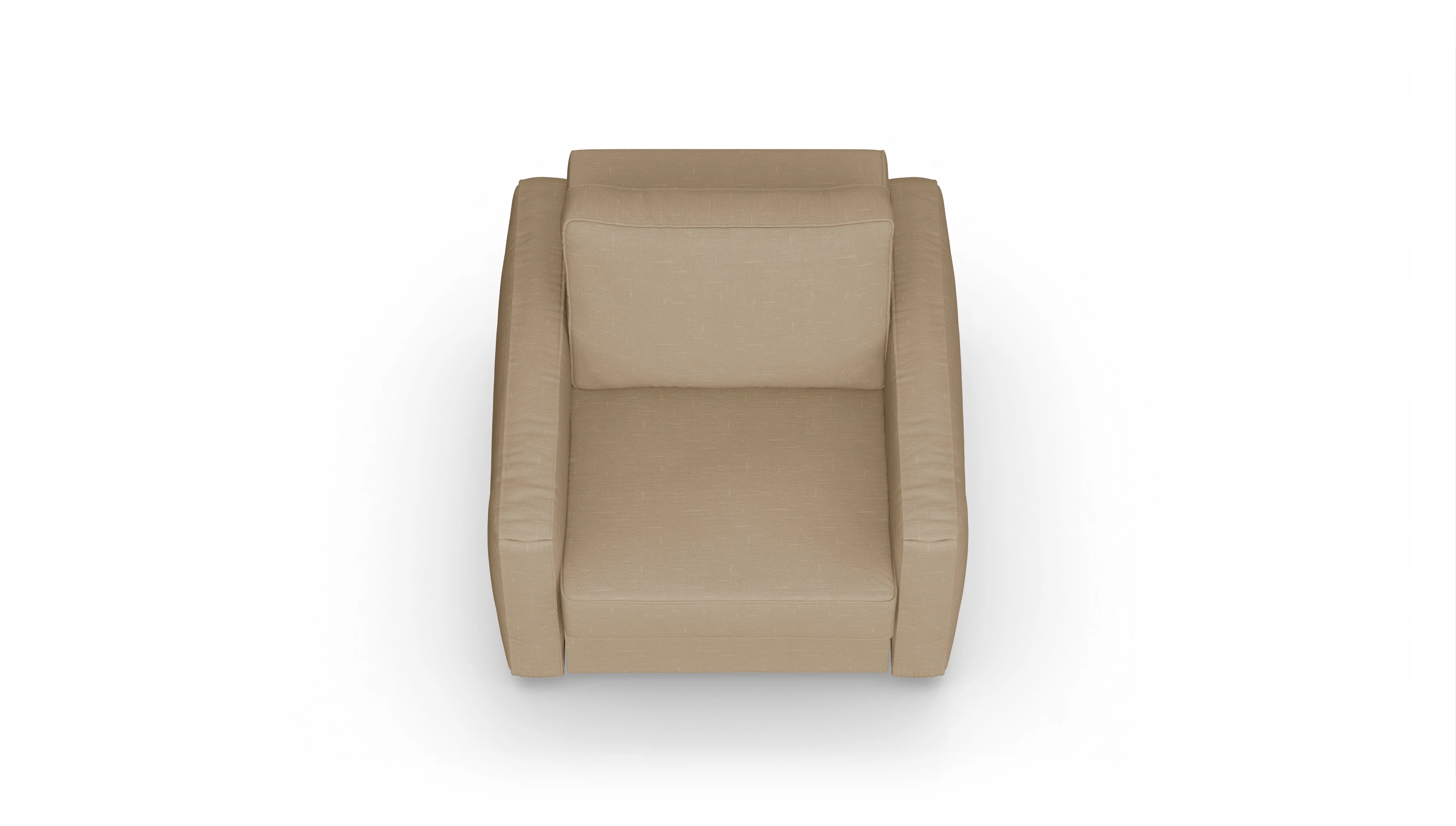 Design-Sessel Ferali Ansicht des Produktes Ferali Sessel in Stoff braun